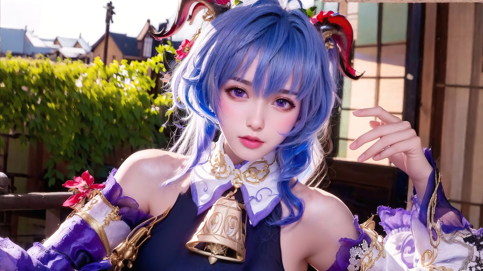 经典蓝头发 原神 赣宇 动漫女孩 贝尔 电脑 桌面壁纸 6144×3456