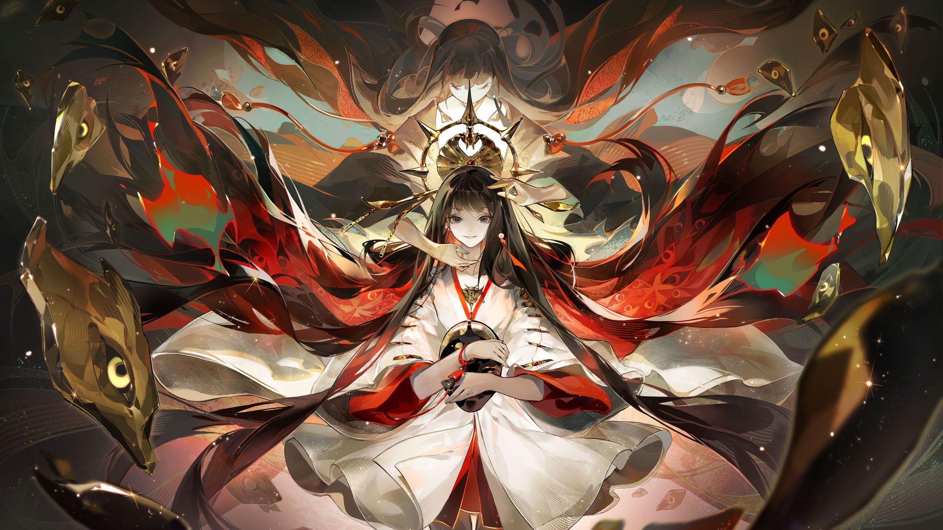 唯美动漫 动漫女孩 阴阳师 电脑 高清壁纸 5000×3000