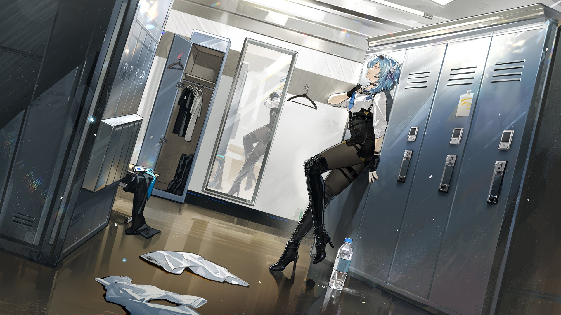 精选原神 更衣室 镜子 倒影 电脑 无水印壁纸 4096×2288