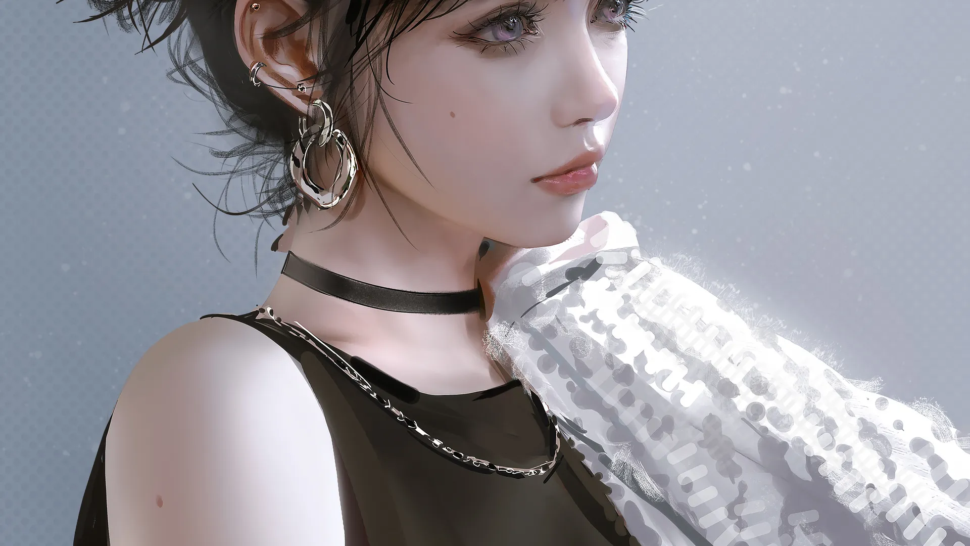 动漫 动漫女孩 耳环 手机 4K高清壁纸 4072×6000