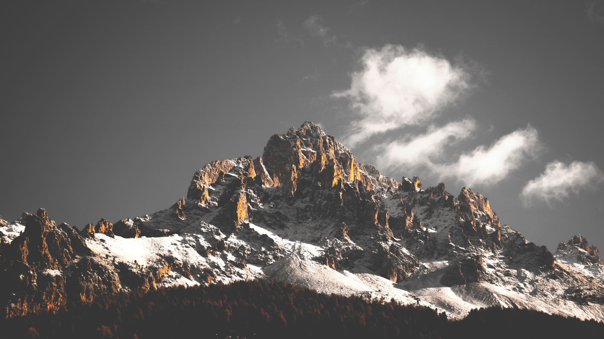超清山 雪 云 风景 自然 米色 电脑 手机壁纸 6000×4000
