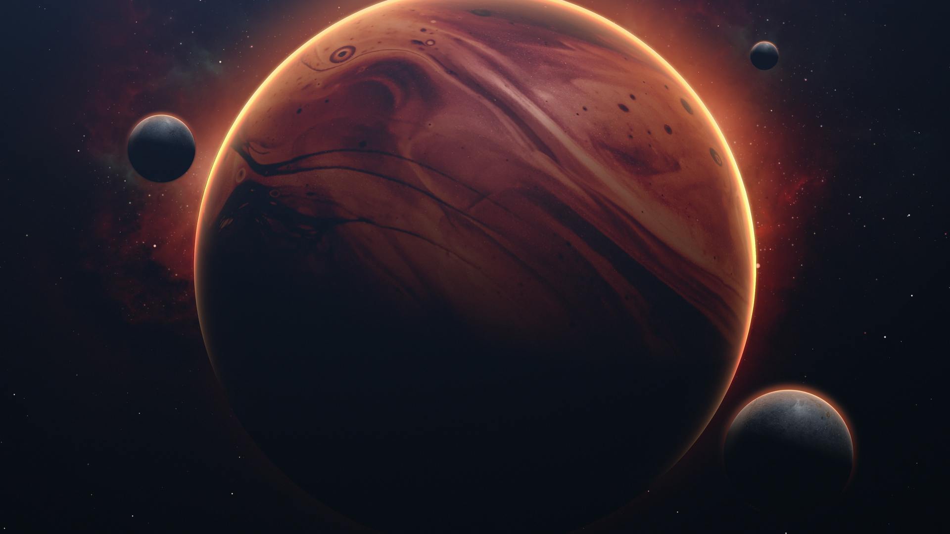 绚丽行星 宇宙 太空 恒星 AI艺术 太空艺术 电脑 高清壁纸 4096×3112