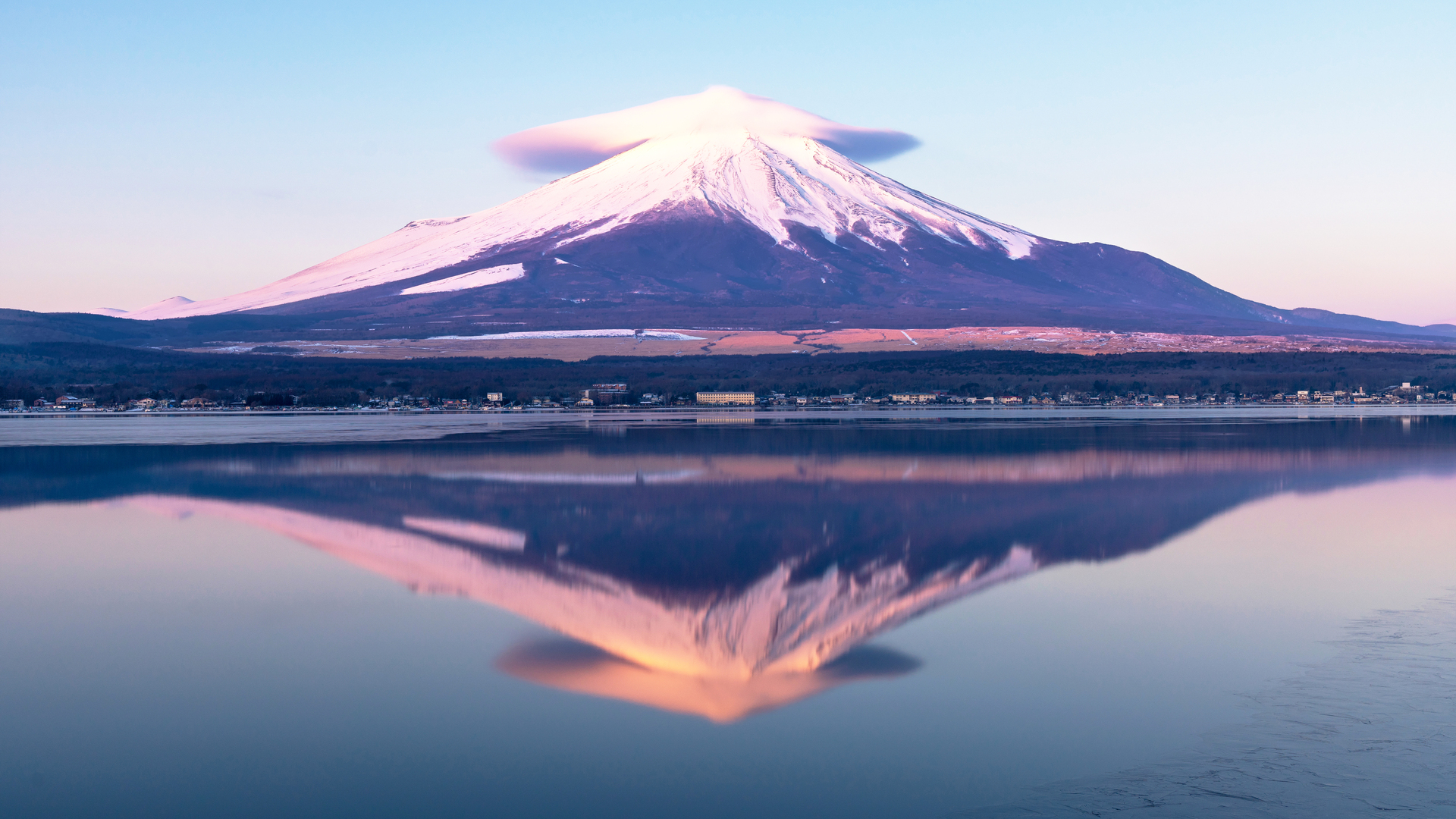 富士山 湖 云 电脑 4K壁纸 5566×3713