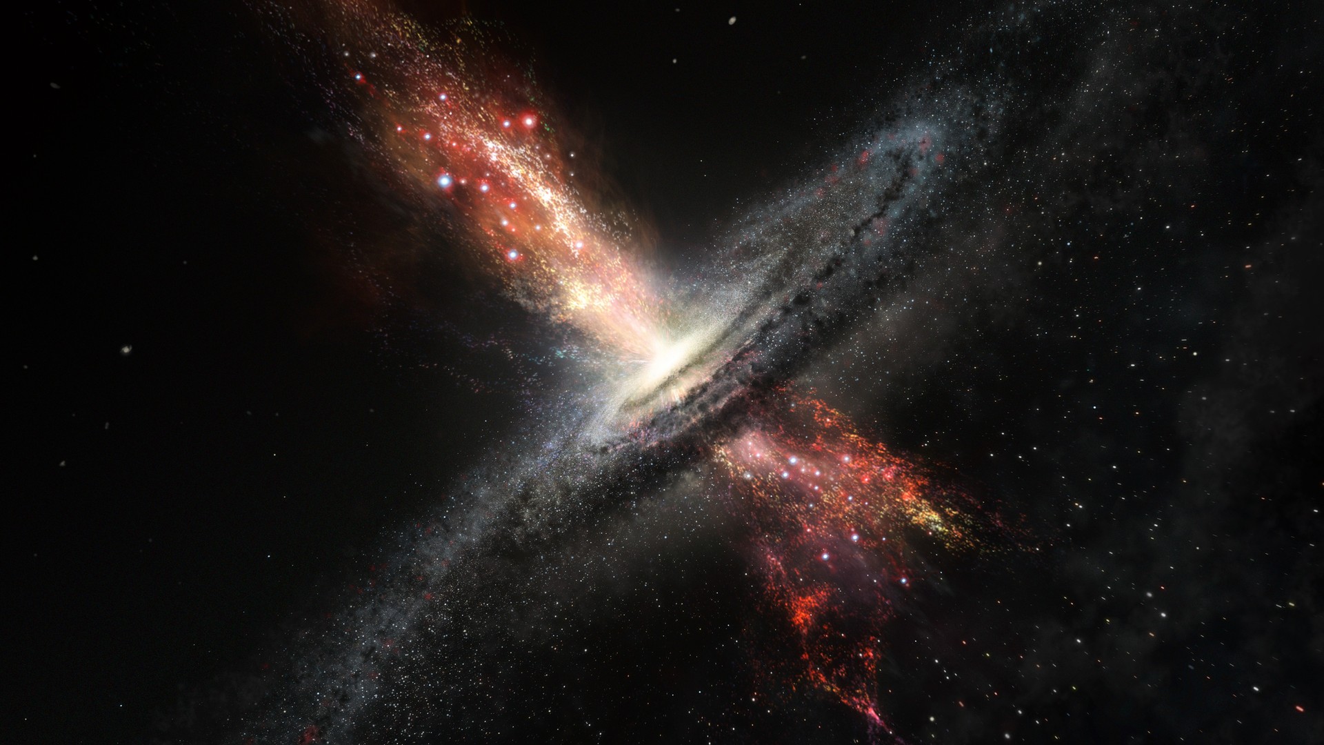 超大质量黑洞 黑洞 太空 恒星 伽利 毁灭 电脑 4K高清壁纸 5120×2880