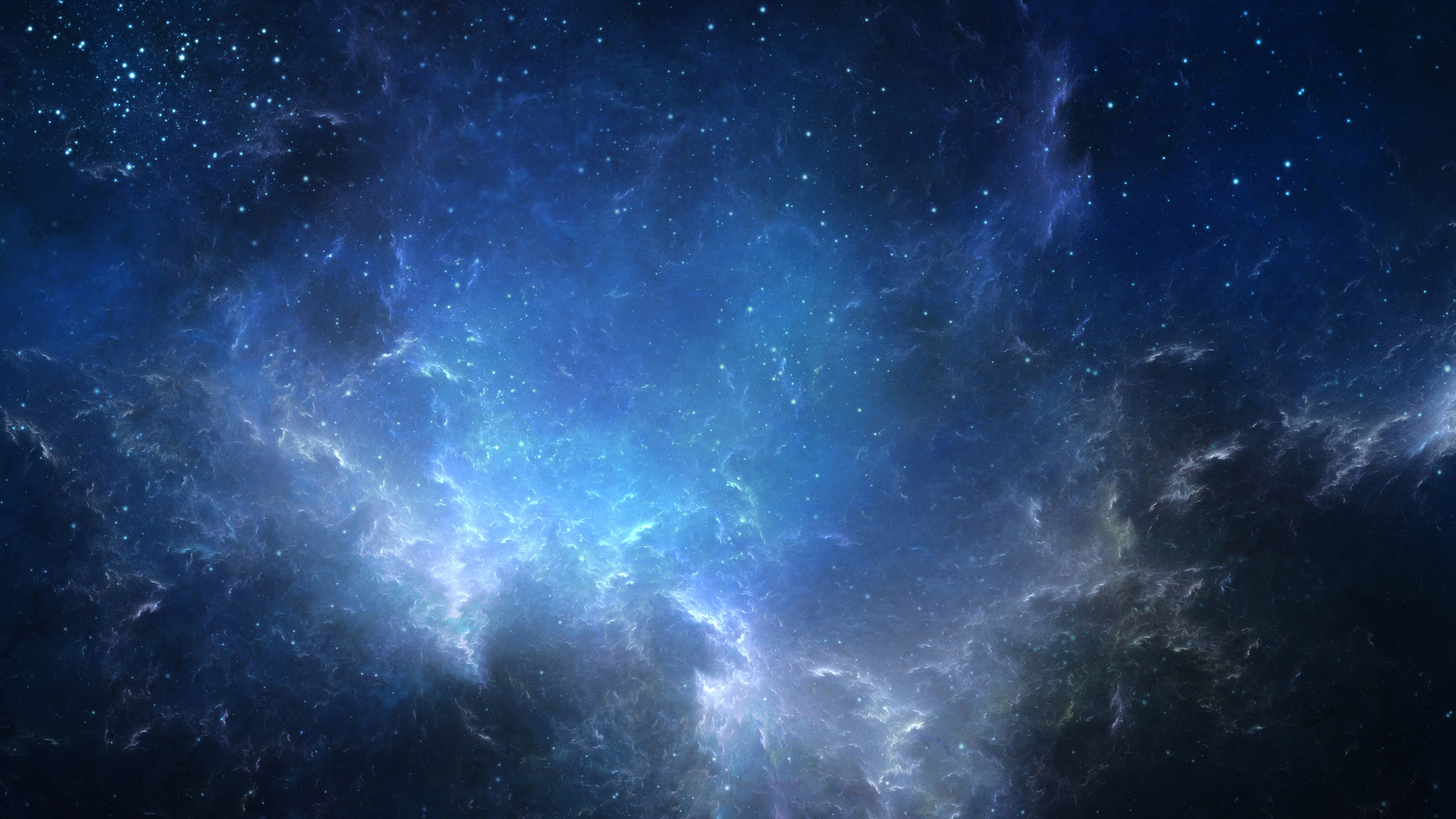 唯美蓝色 宇宙星空 星团 星系 电脑 高清壁纸 3840×2160