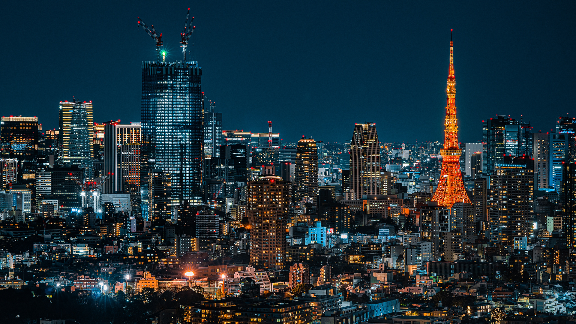 热门城市景观 城市夜景 灯光 电脑 高清壁纸 4096×2304