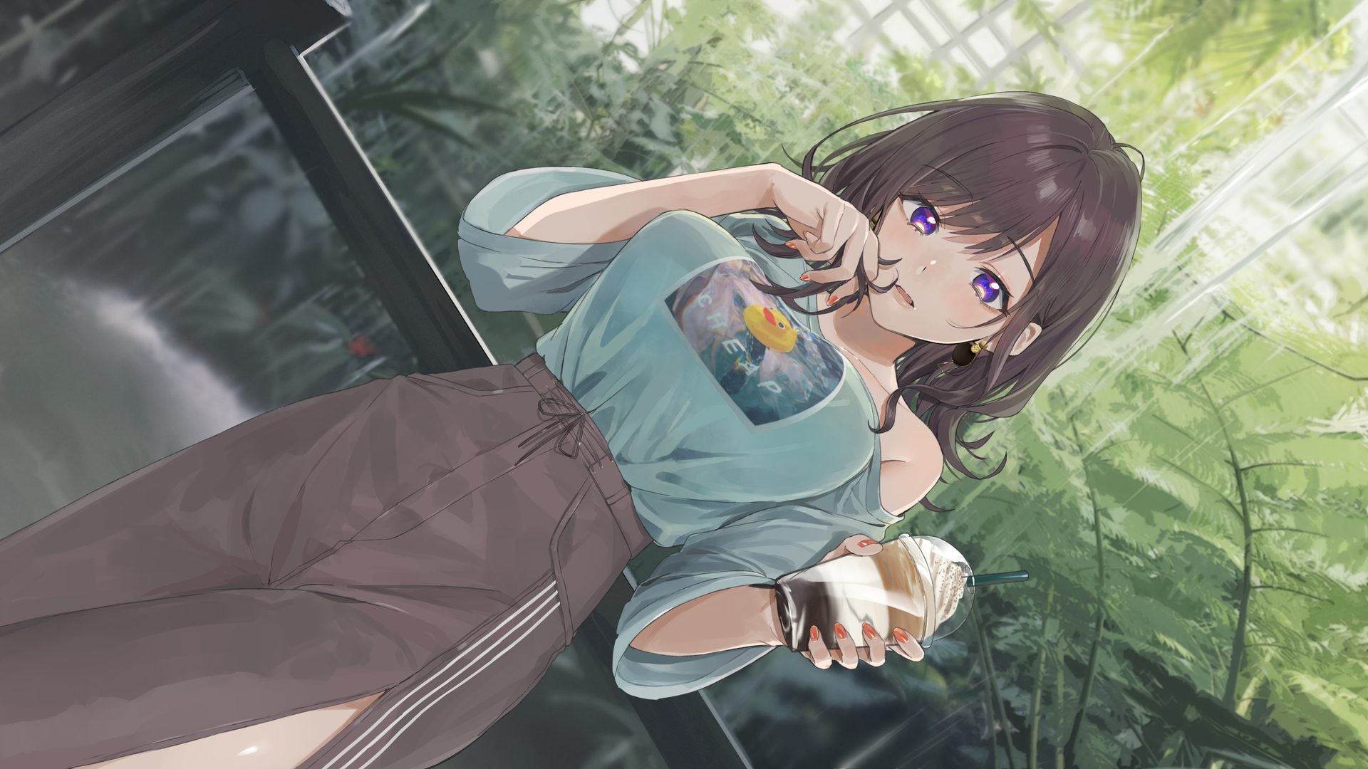 绝美原创人物 深色头发 站立 动漫 动漫女孩 艺术作品 电脑 壁纸 3840×2160