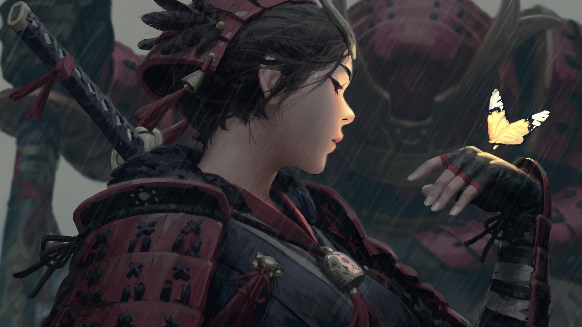 超清女性 幻想女孩 女战士 个人资料 原始人物 电脑 壁纸 4096×2383