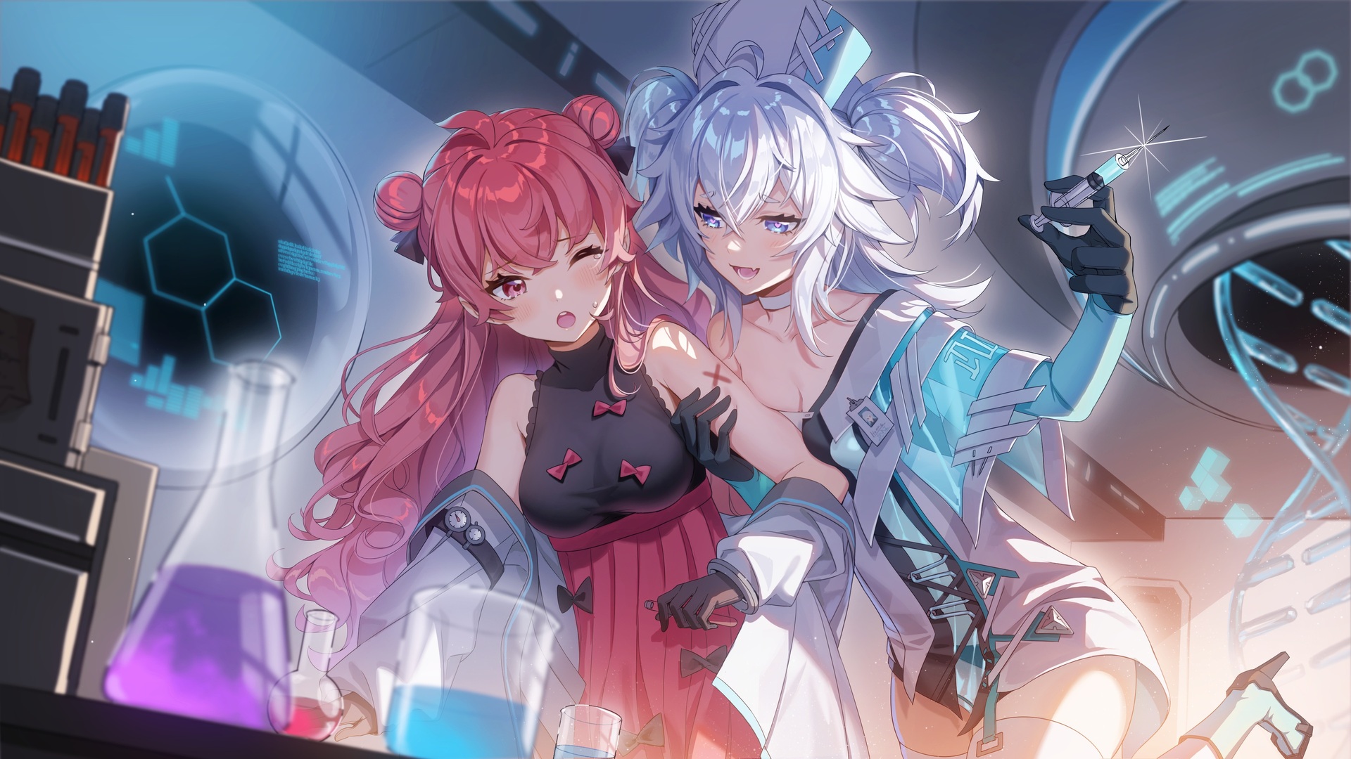 精选红发 动漫 动漫女孩 银发 少女前线 电脑 高清壁纸 3840×2160