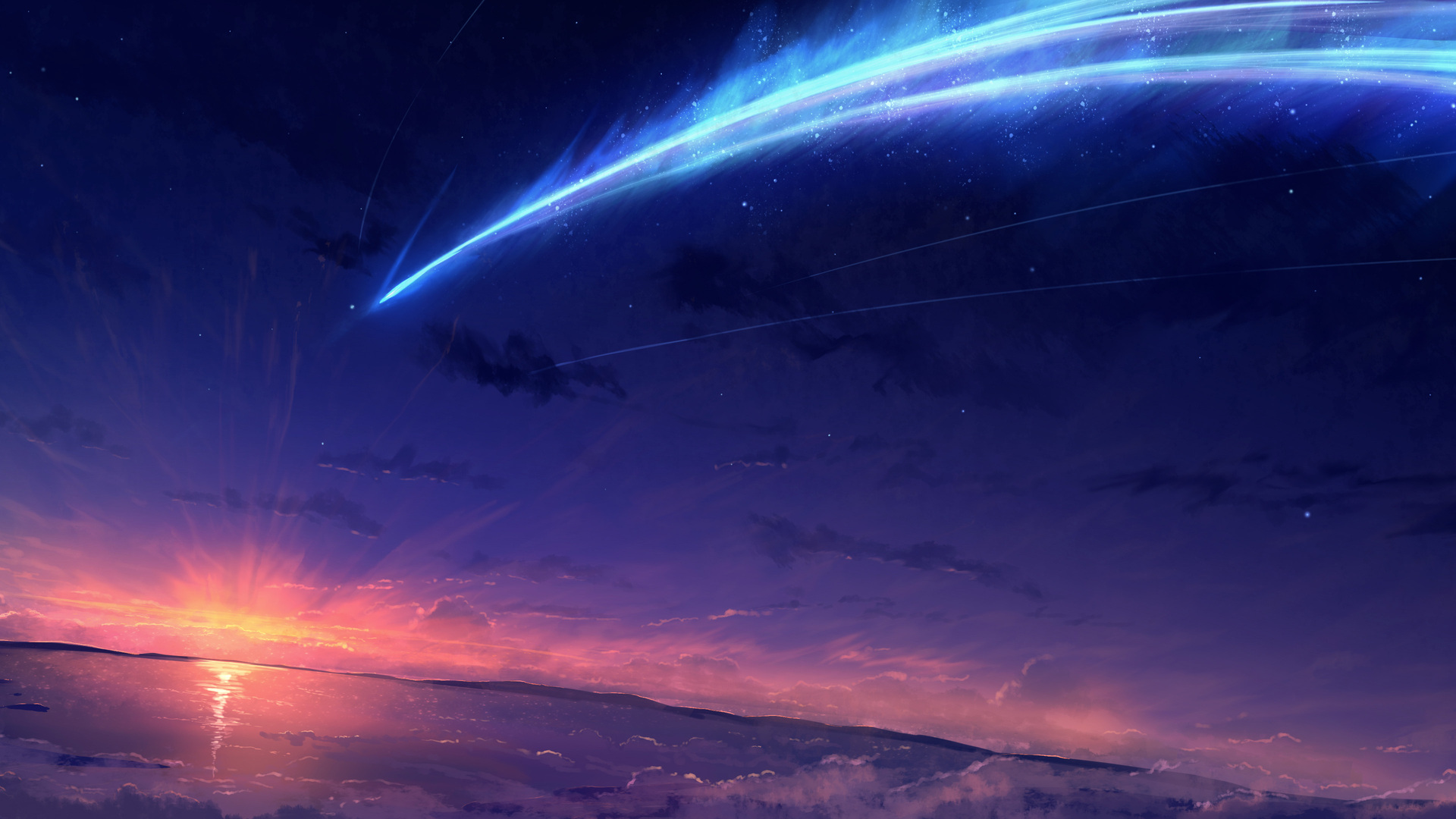 经典动漫 天空 彗星 电脑 桌面壁纸 4096×2160