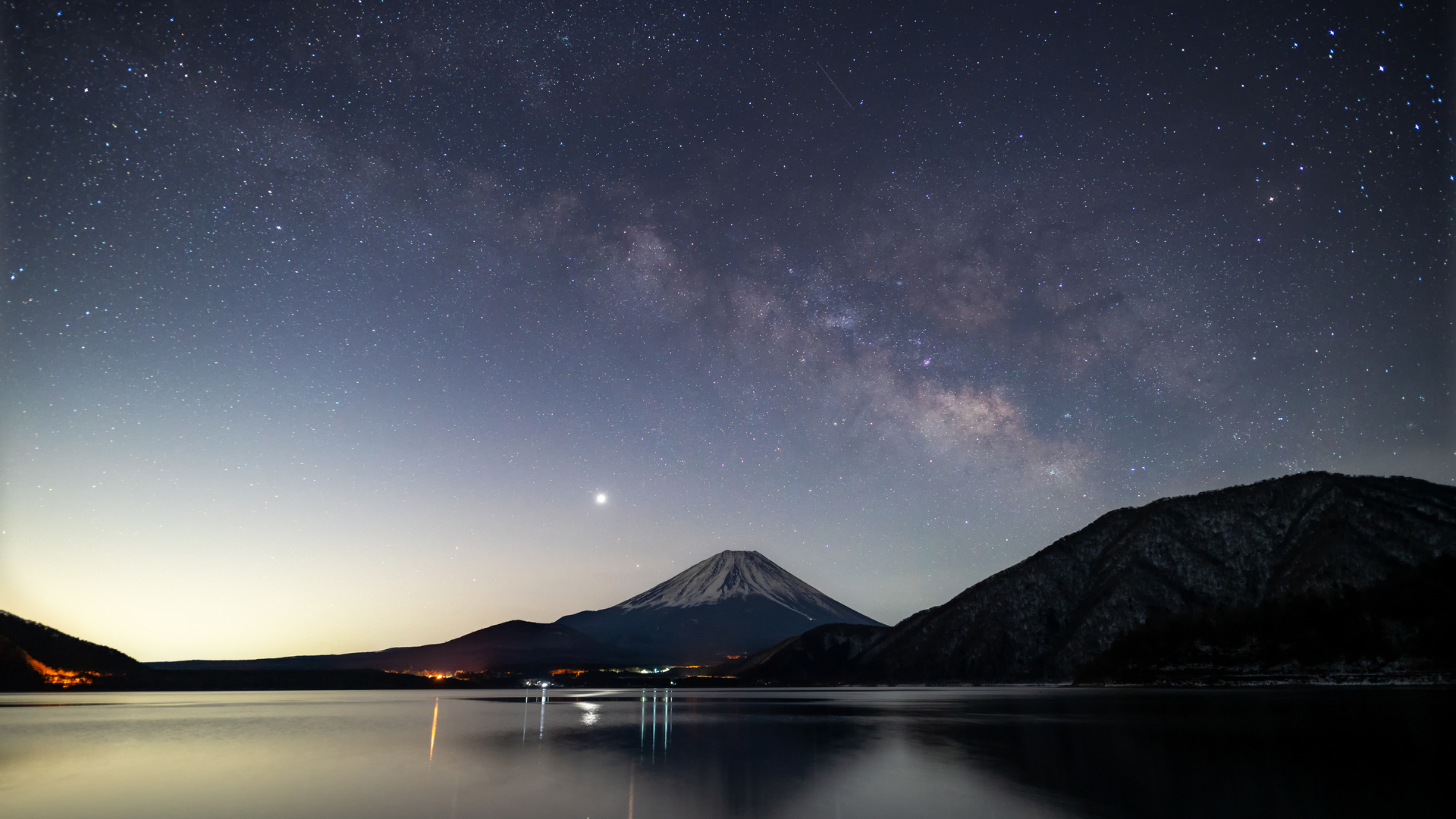 超清富士山 夜 山 自然 风景 电脑 4K壁纸 5566×3713