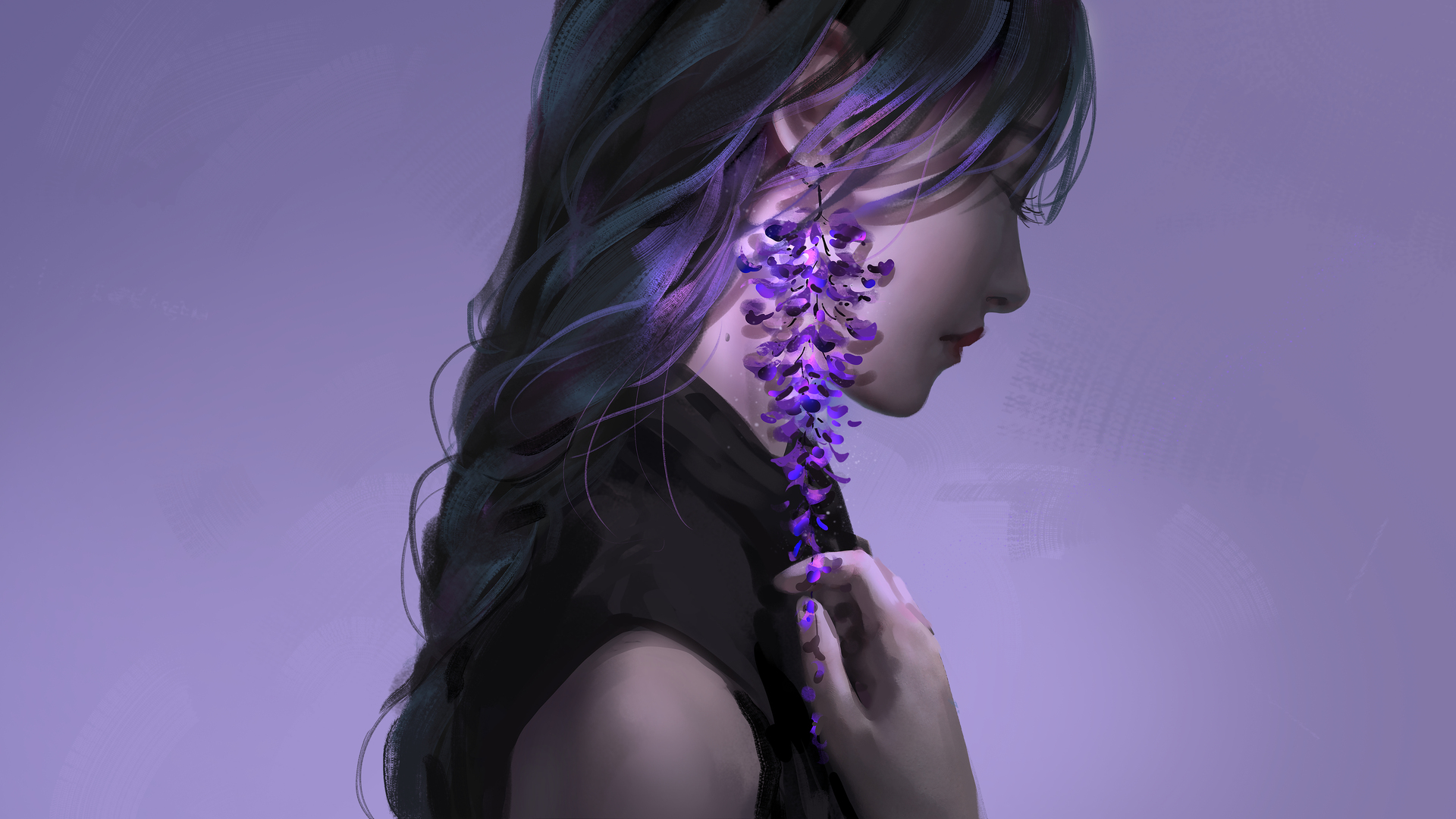 女人 奇幻女孩 插图 数码艺术 扇形艺术 素描 奇幻艺术 耳环 电脑 无水印壁纸 7000×3938