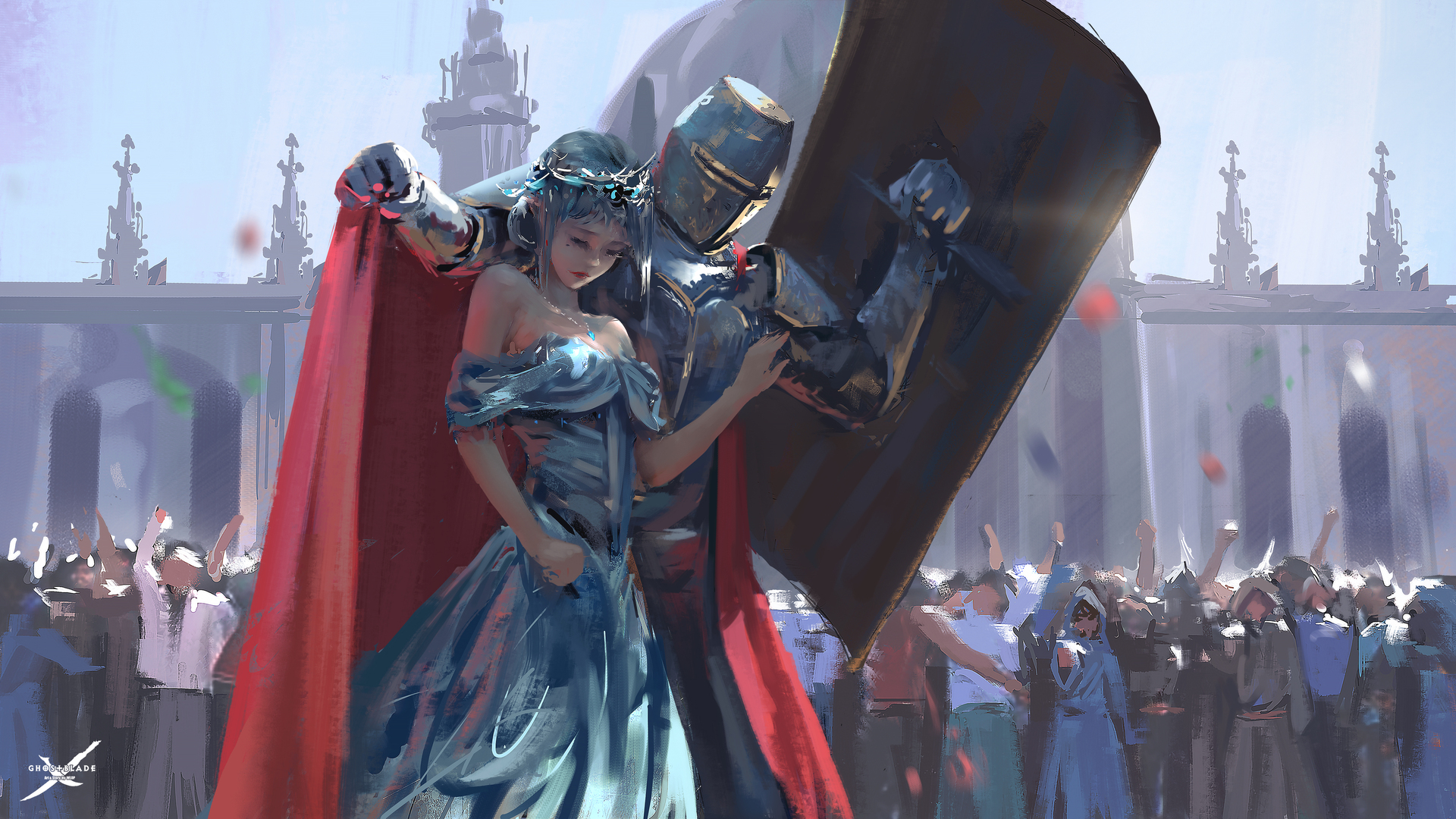奇幻女孩 骑士 AI艺术 幽灵之刃 电脑 壁纸 6034×3373