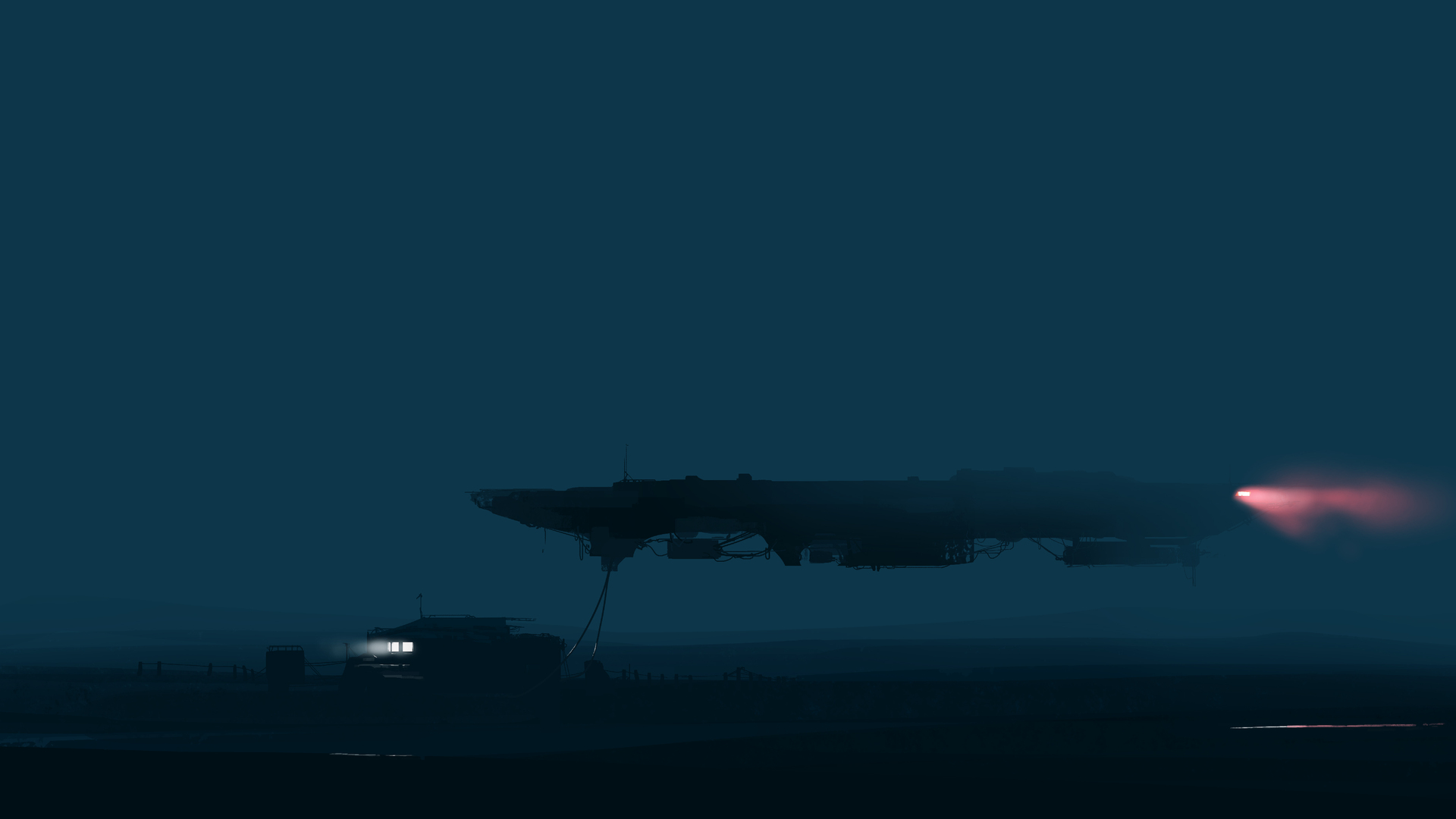 经典风景 环境 宇宙飞船 夜晚 科幻小说 房子 电脑 手机壁纸 5640×2400