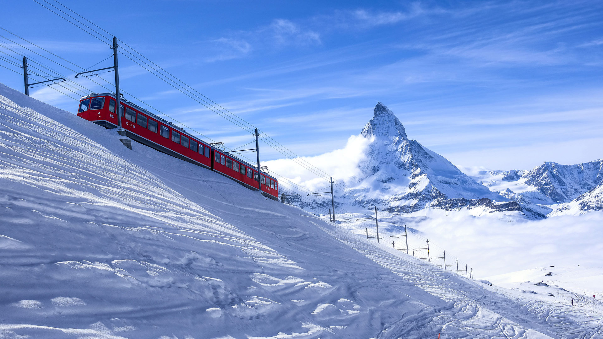 阿尔卑斯山 雪 山脉 马特宏峰 风景 云 冬天 自然 电脑 壁纸 3840×2160