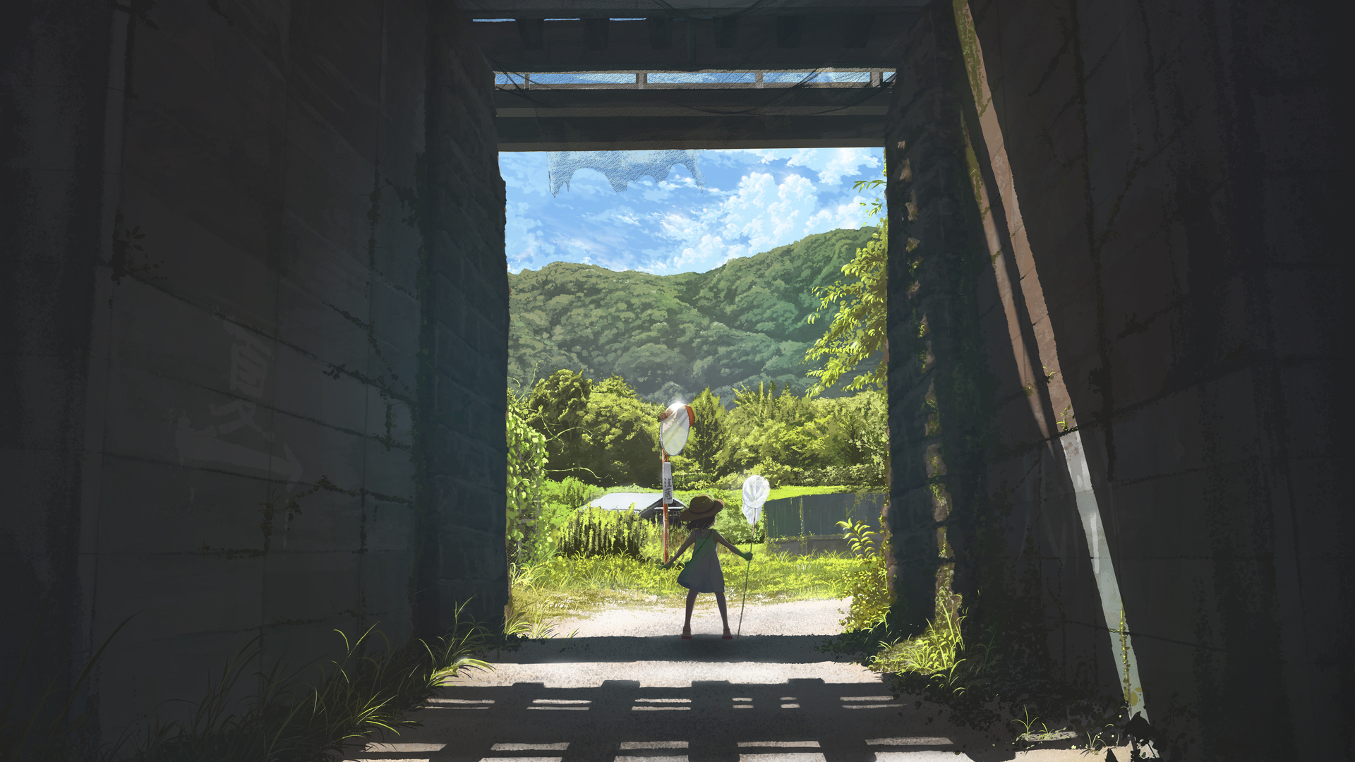 经典儿童 草帽 衣服 山 桥 电脑 手机壁纸 4030×2519