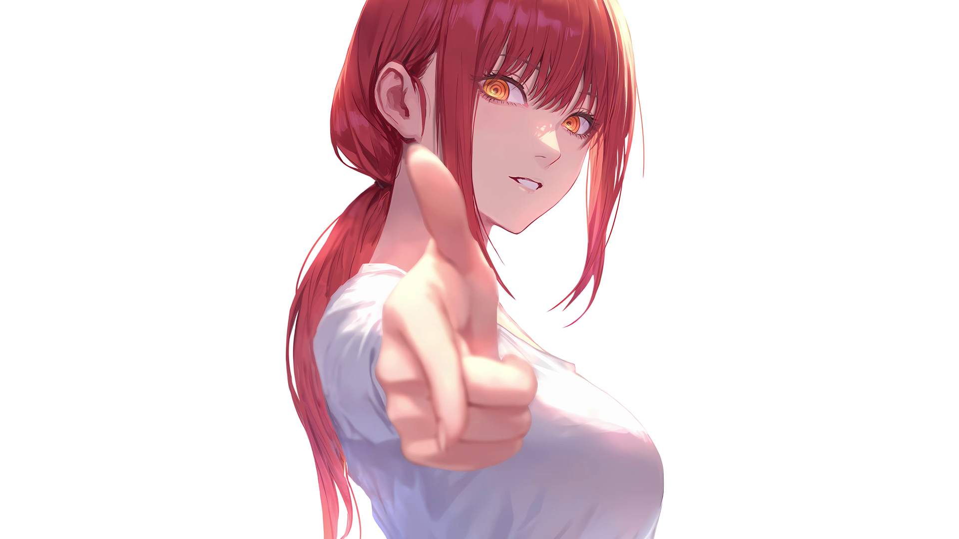 唯美红发 指指点点 动漫 动漫女孩 电脑 壁纸 3840×2160