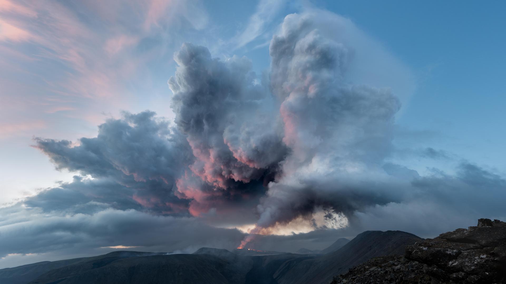 云 风景 冰岛 自然 火山 烟雾 电脑 4K高清壁纸 11245×6604