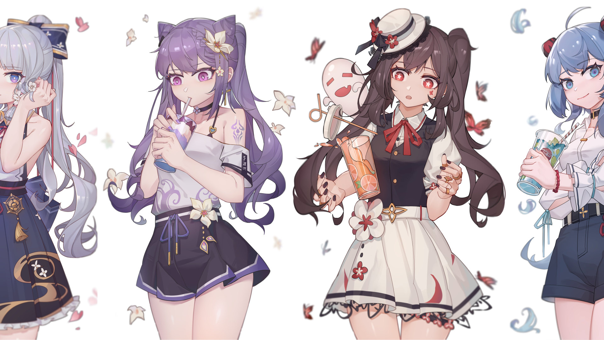 热门胡桃 感宇 可清 龟里 原神 动漫女孩 电脑 手机壁纸 10279×4376