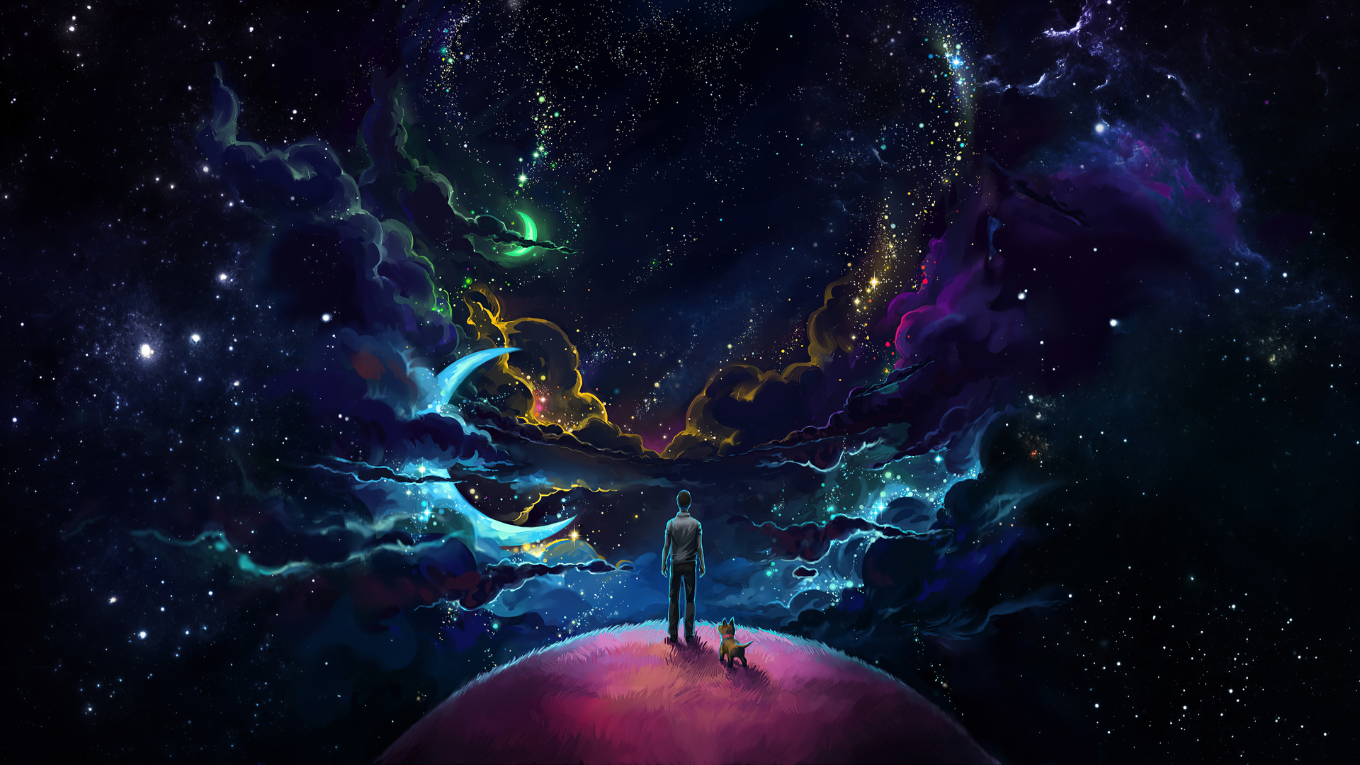 热门紫色天空 行星 梦境 清晰的梦 月亮 外星世界 电脑 高清壁纸 3840×2160