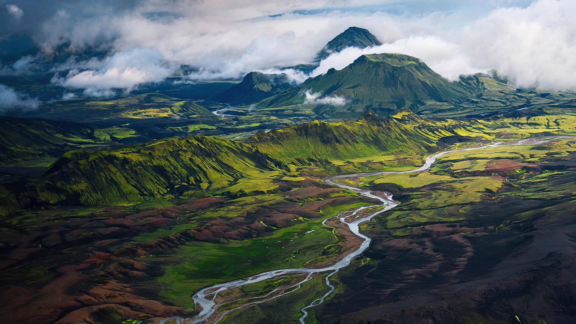自然 风景 河流 山脉 天空 云 电脑 壁纸 3840×2160