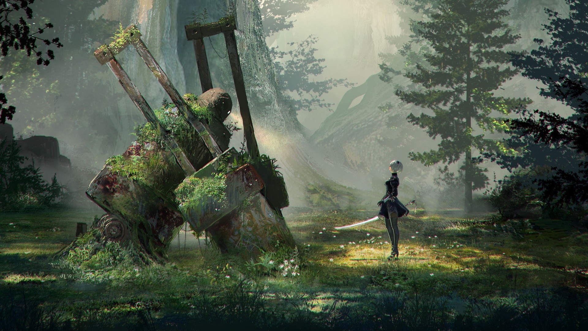 热门机械纪元 游戏CG人物 幻想的女孩 妇女与剑 电脑 壁纸 3840×2160