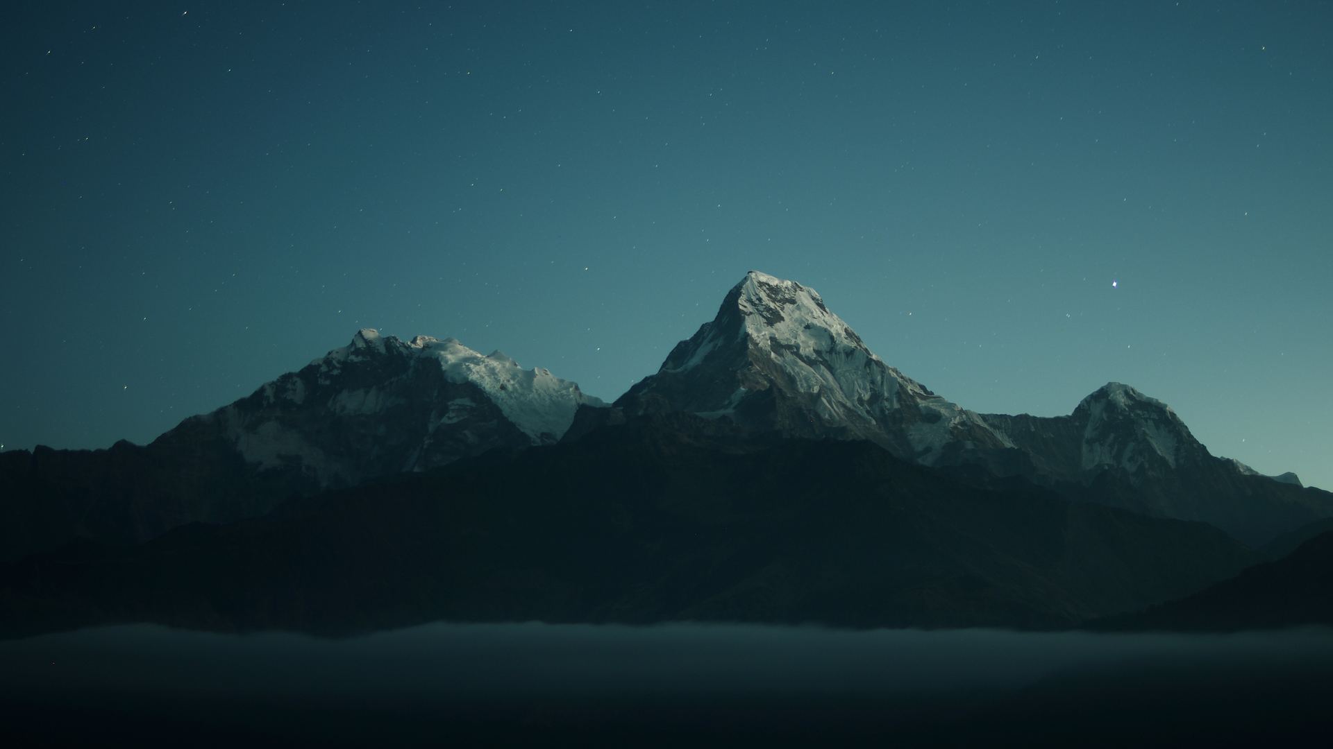 自然 风景 黑暗 天空 山脉 雪峰 星星 雪山 电脑 壁纸 4717×2984