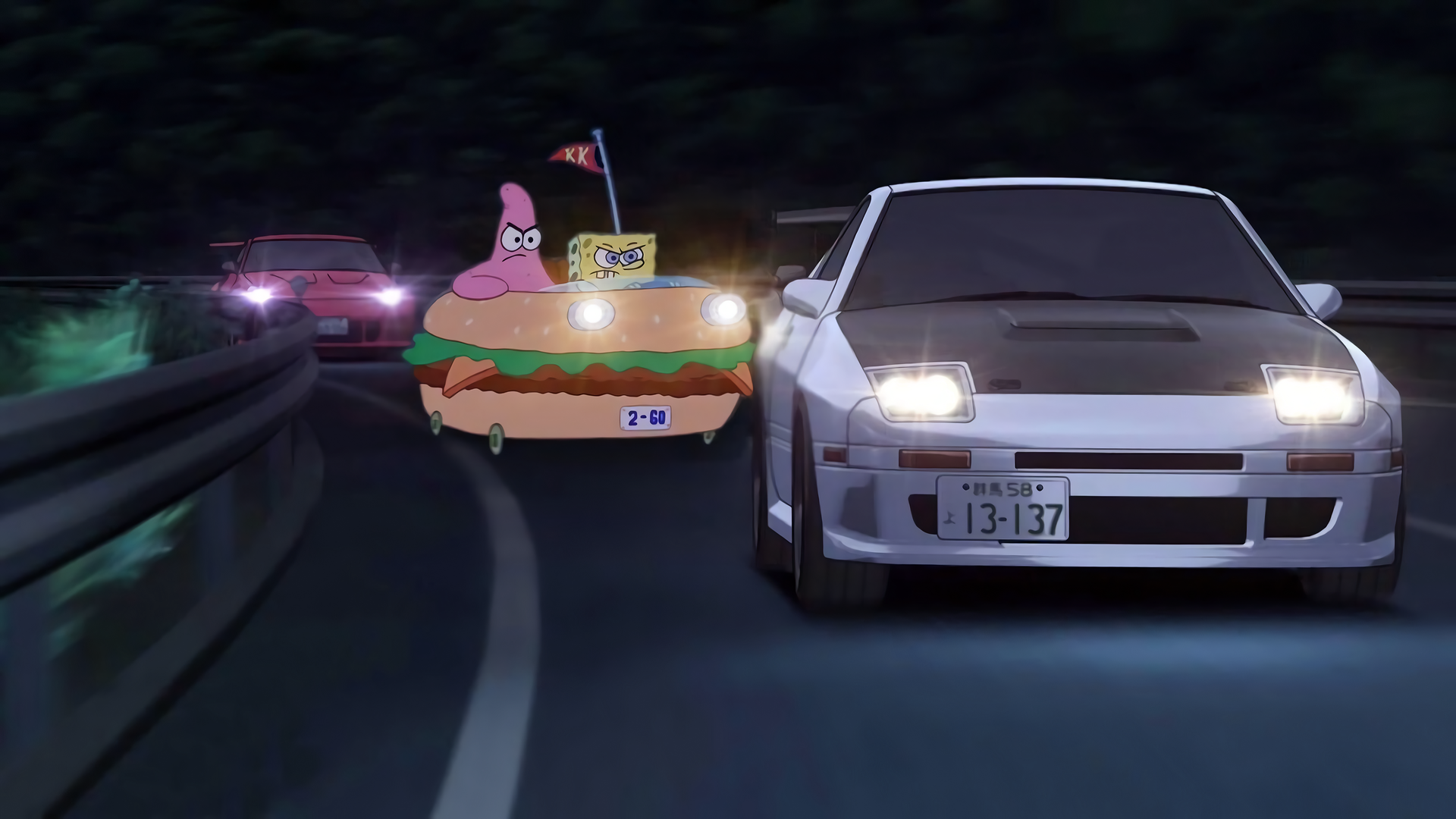 热门海绵宝宝 卡通 数字 幽默 汽车 电脑 4K壁纸 3840×2160