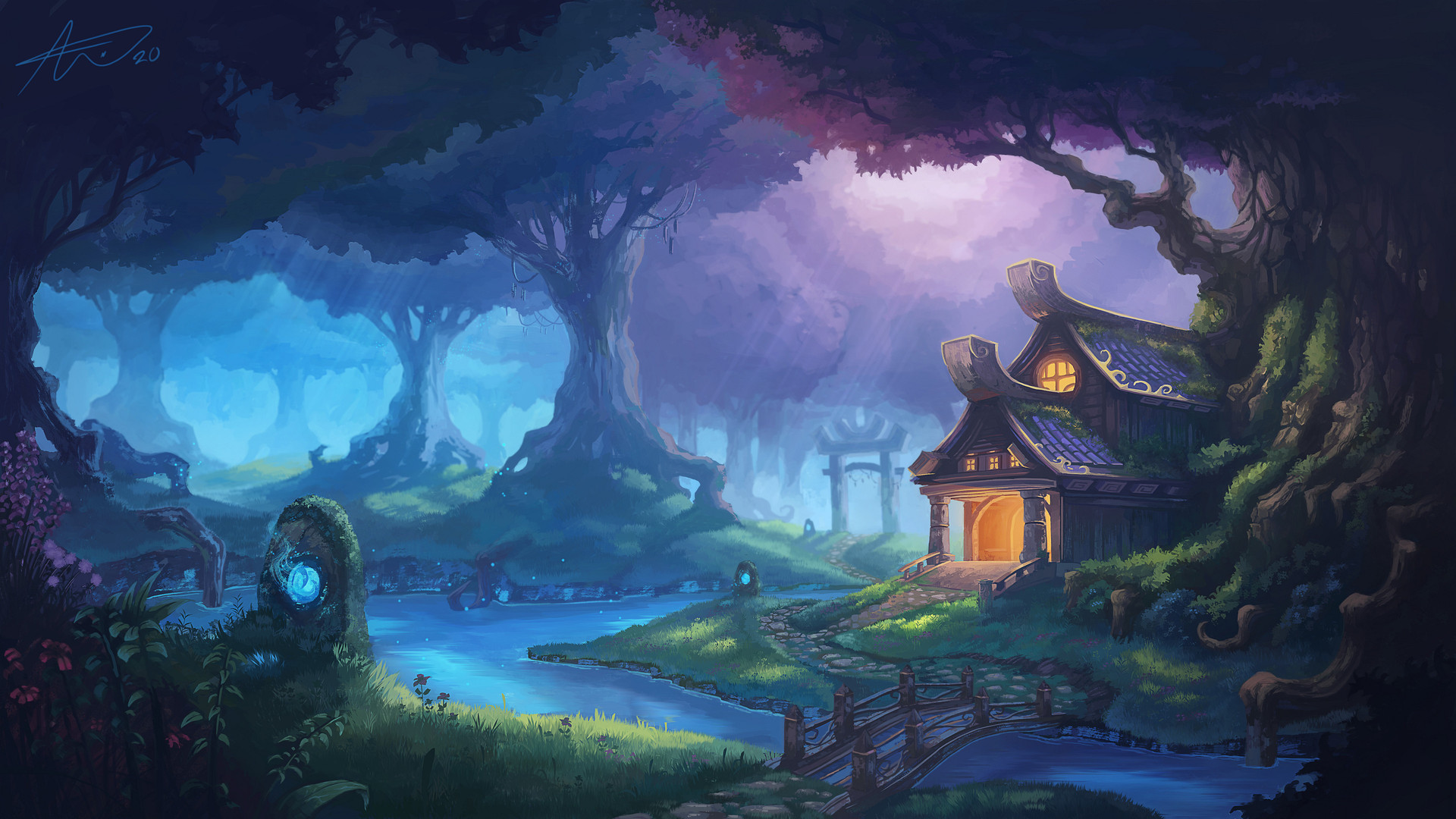 唯美风景 AI艺术 森林 魔兽世界 魔兽 电脑 4K壁纸 3840×2160