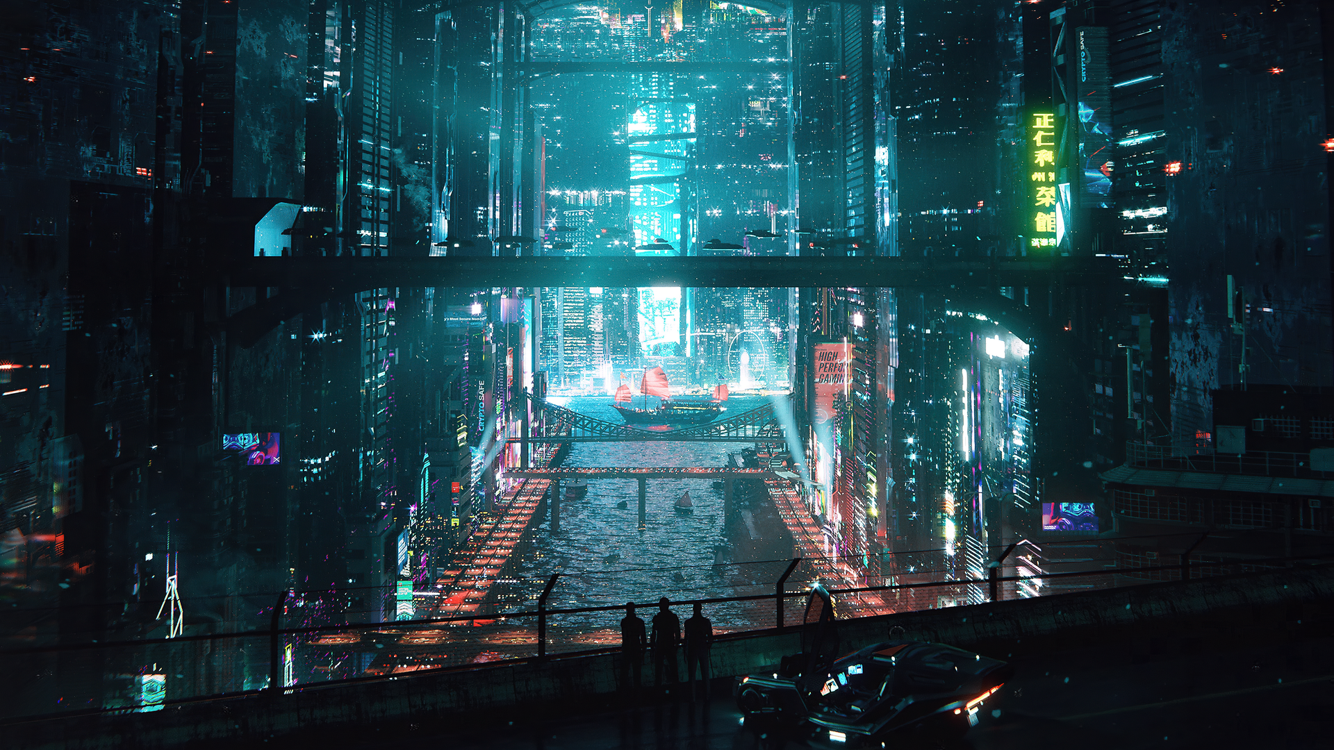 热门霓虹灯 未来主义 夜间 AI艺术 电脑 高清壁纸 3840×2160