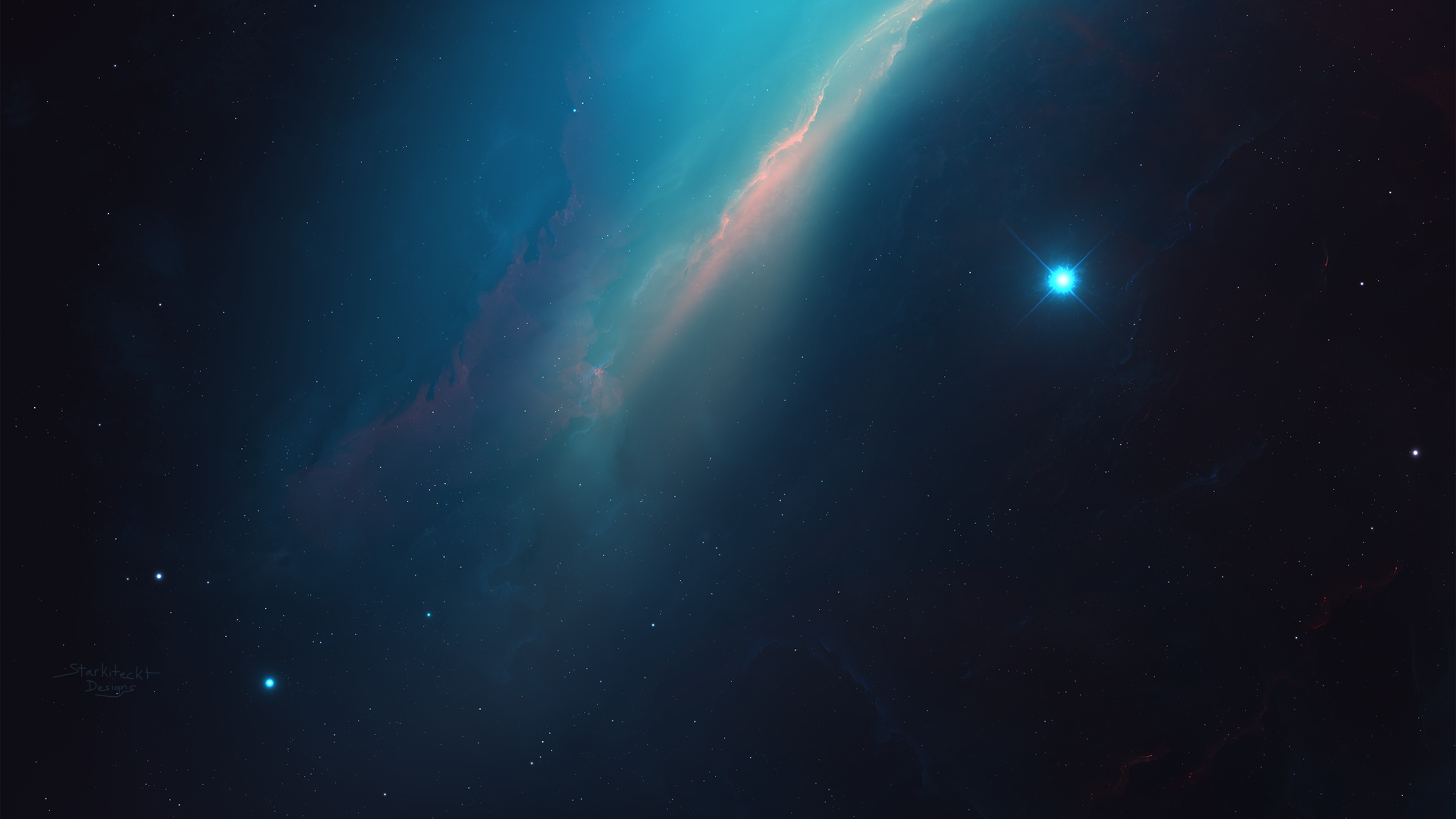星技 太空 星云 宇宙 太空艺术 AI艺术 电脑 壁纸 3840×2400
