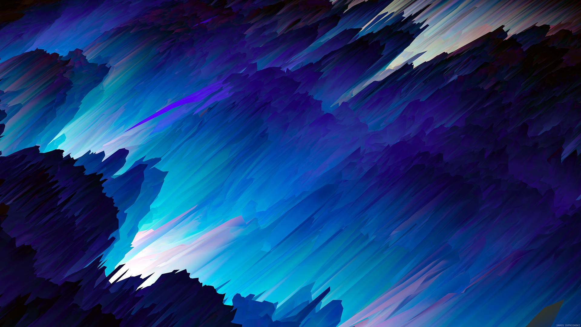 抽象 波浪 AI艺术 分数 蓝色 电脑 壁纸 3840×2160