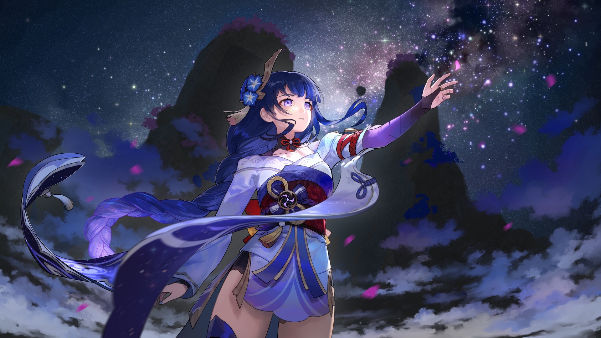 长发 动漫 动漫女孩 原神 雷登幕府 中国服装 中国游戏 明星 电脑 4K高清壁纸 4800×2700