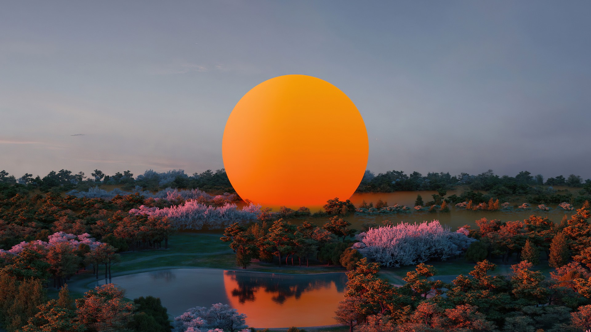 AI艺术 自然 圆形 电脑 4K高清壁纸 3840×2160