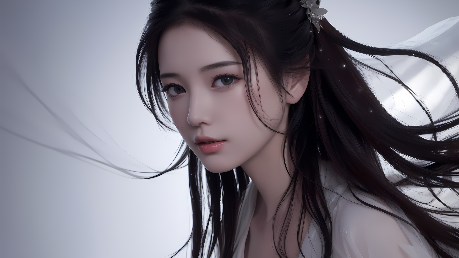 热门亚洲人 脸 长发 艺术 电脑 壁纸 6144×4096