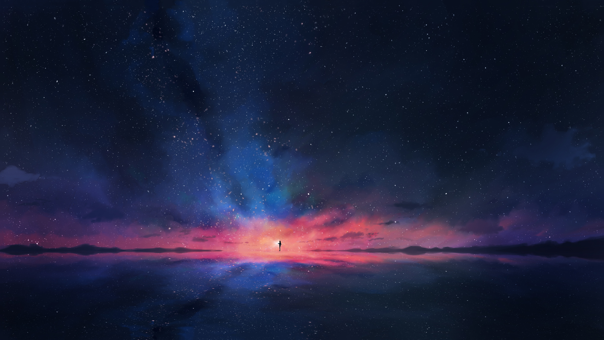经典空间 星星 图片 天空 AI艺术 夜空 蓝色 电脑 壁纸 3840×2160