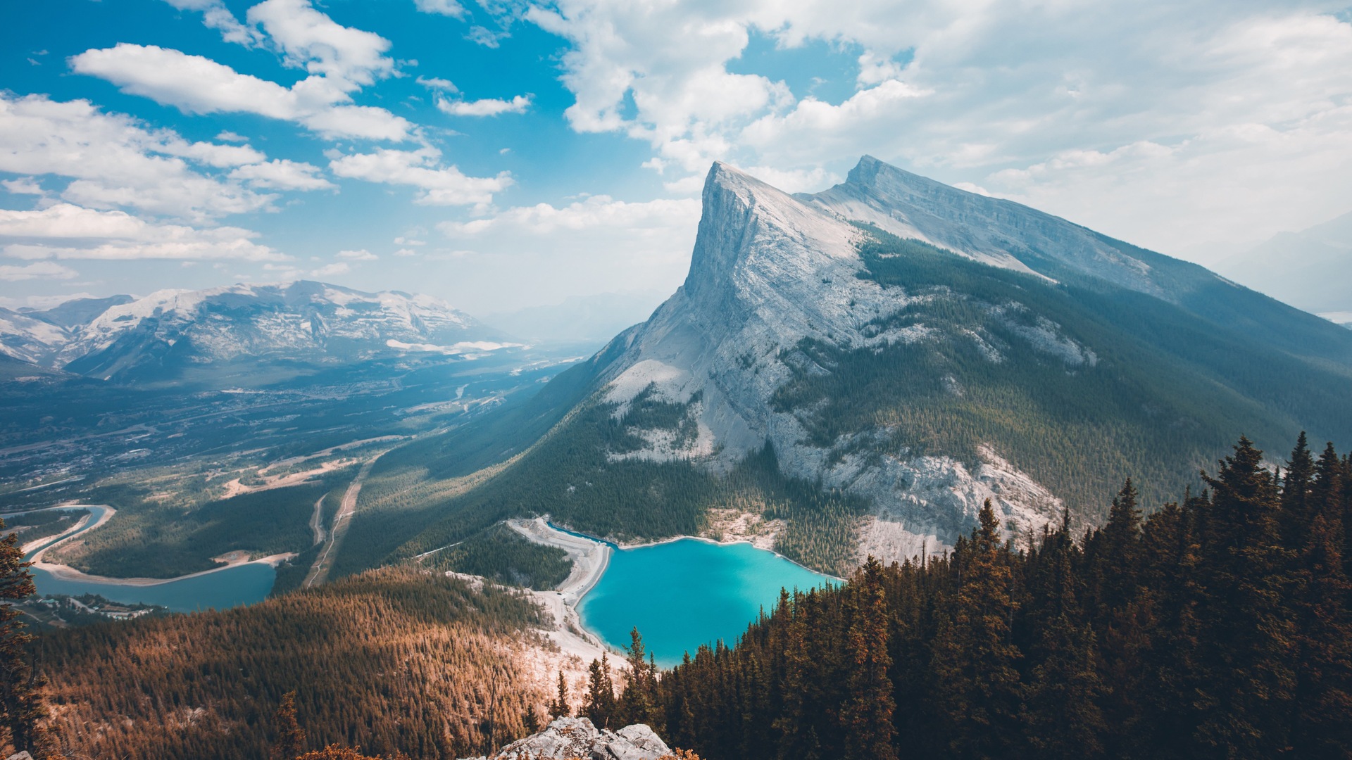 高清自然 风景 远景 云 山 树 森林 湖 岩石 电脑 高清壁纸 6720×4480