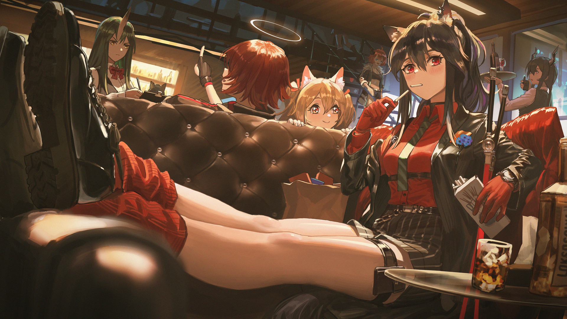 超清麒麟 腿 动漫 动漫女孩 电脑 壁纸 3893×2500