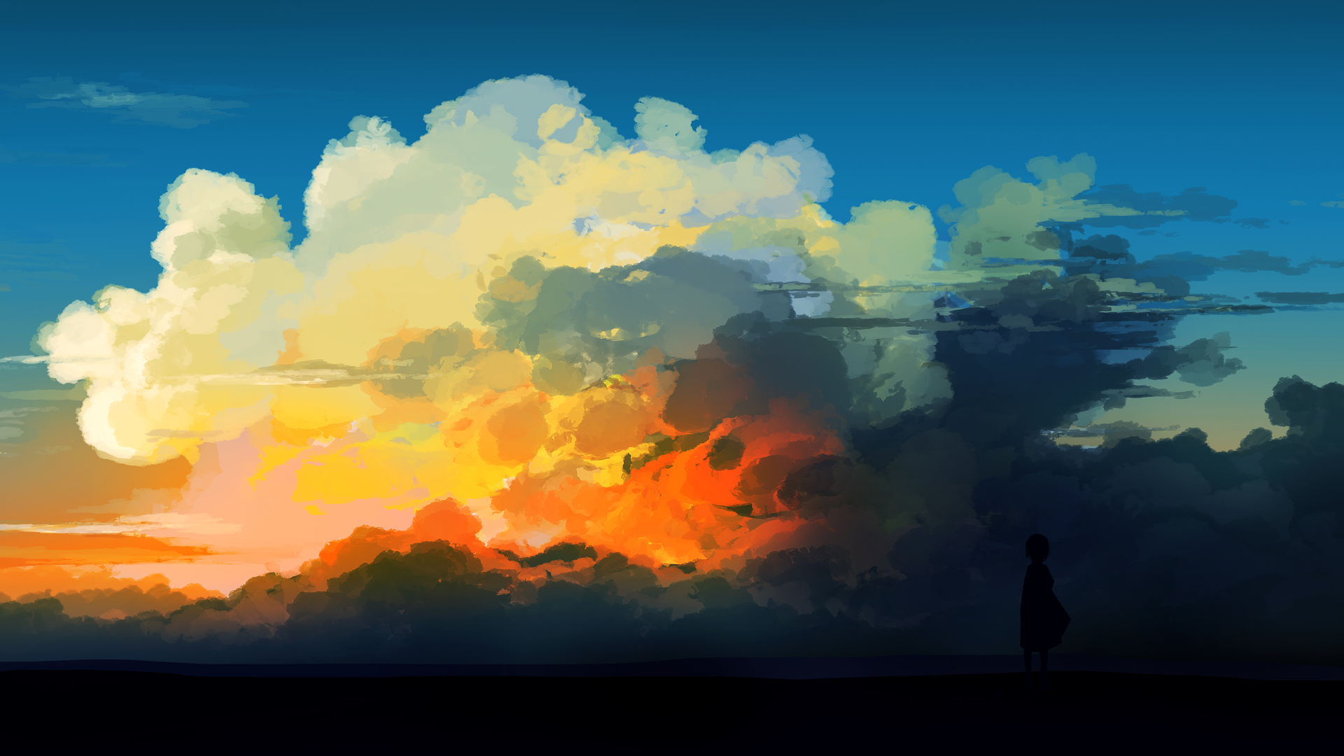 优雅 AI艺术 图片 插图 素描 云 日落 风景 电脑 壁纸 5640×2400