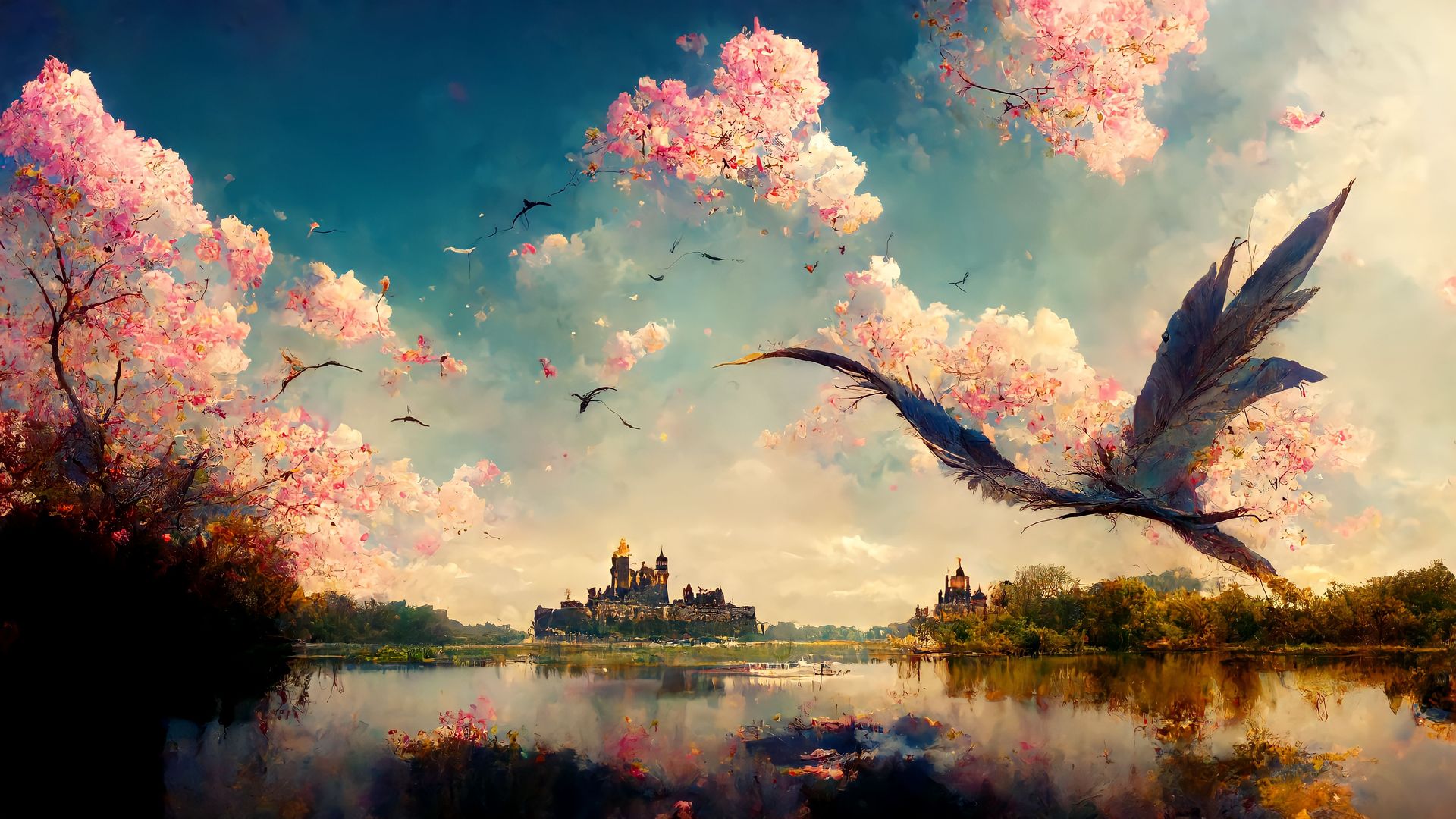 热门风景 鲜花 城堡 湖泊 自然 植物 鸟类 龙 电脑 高清壁纸 4096×2304
