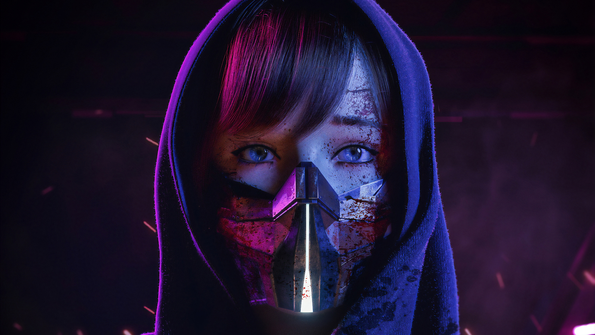 精选女人 面具 画中画 电脑 桌面壁纸 3840×2160