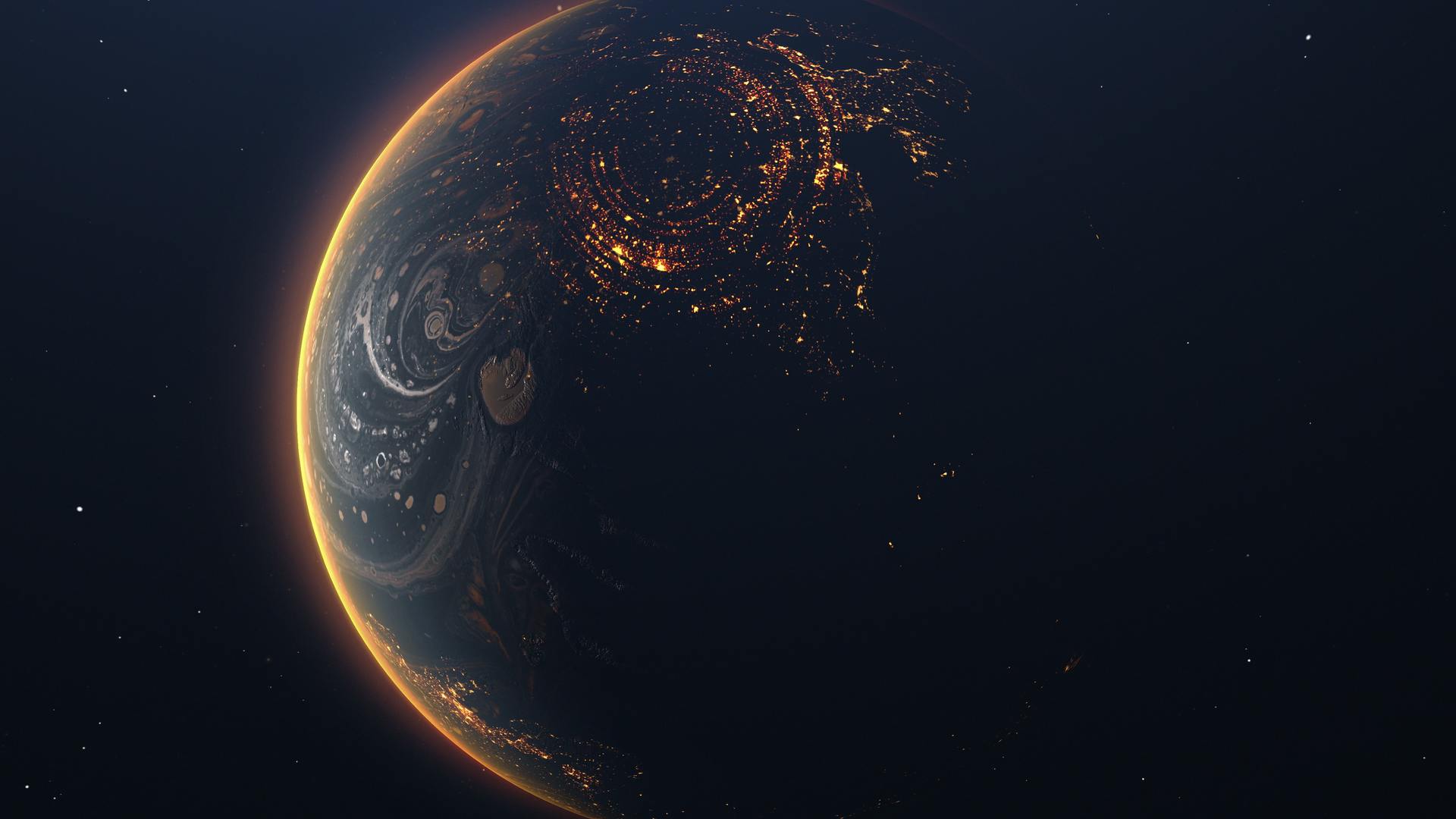 空间 行星 空间艺术 AI艺术 电脑 4K高清壁纸 4096×3112