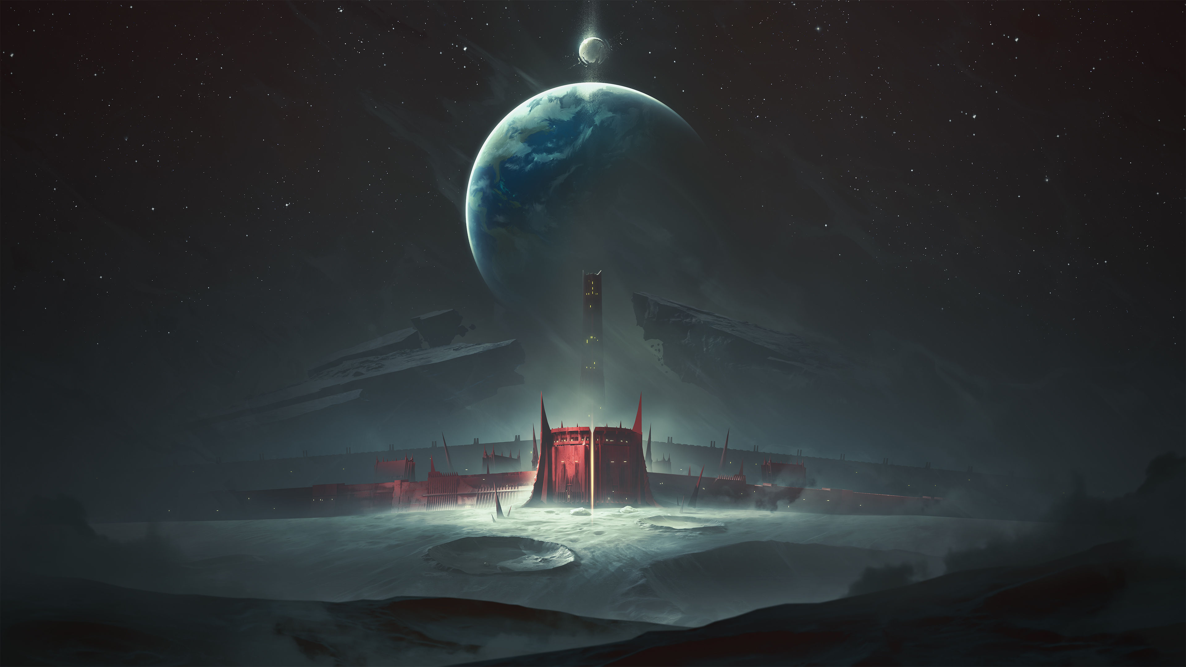绝美科幻 天空 行星 星星 命运 壁纸 3840×2160
