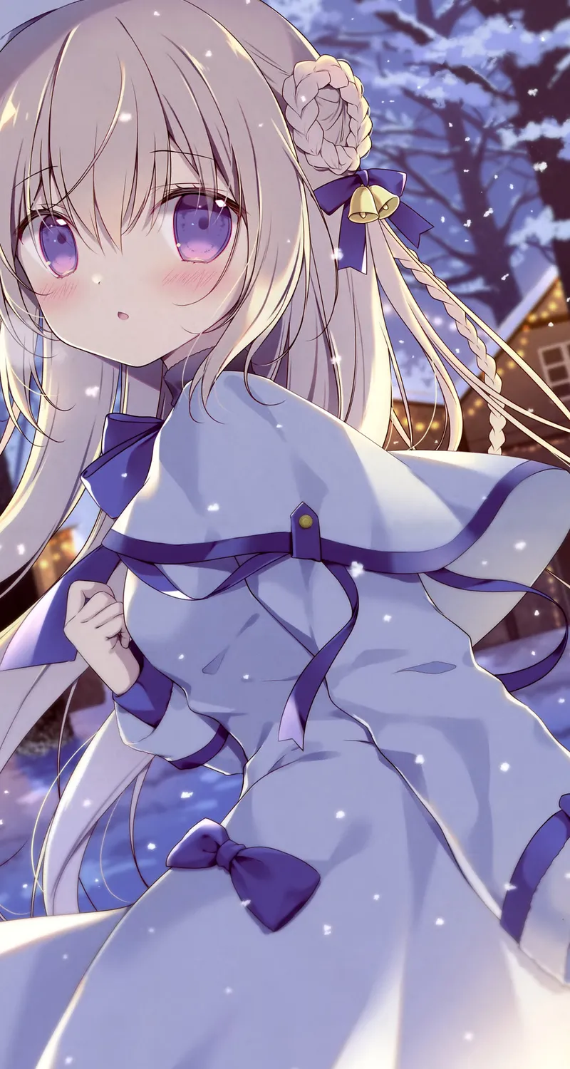 热门萝莉 可爱 紫色衣服 动漫 动漫女孩 手机 高清壁纸 3953×5155