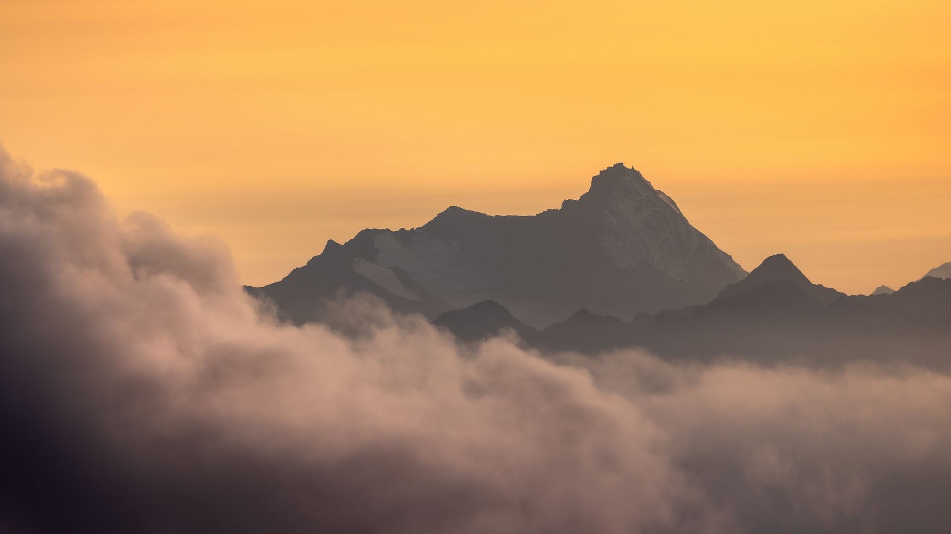 绝美自然 山顶 山景 风景 摄影 云 日落 夕阳 阳光 山脉 天空 电脑 壁纸 5400×3038