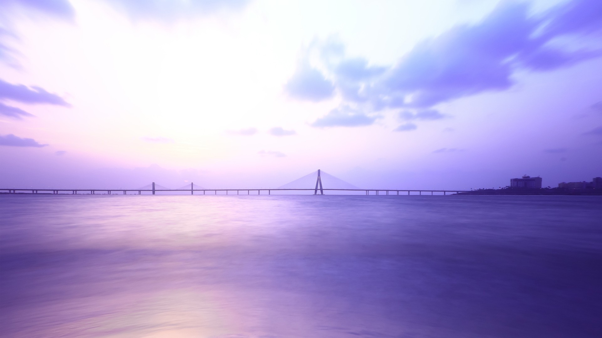 高清孟买 海 云 桥 印度 天空 电脑 壁纸 3840×2160