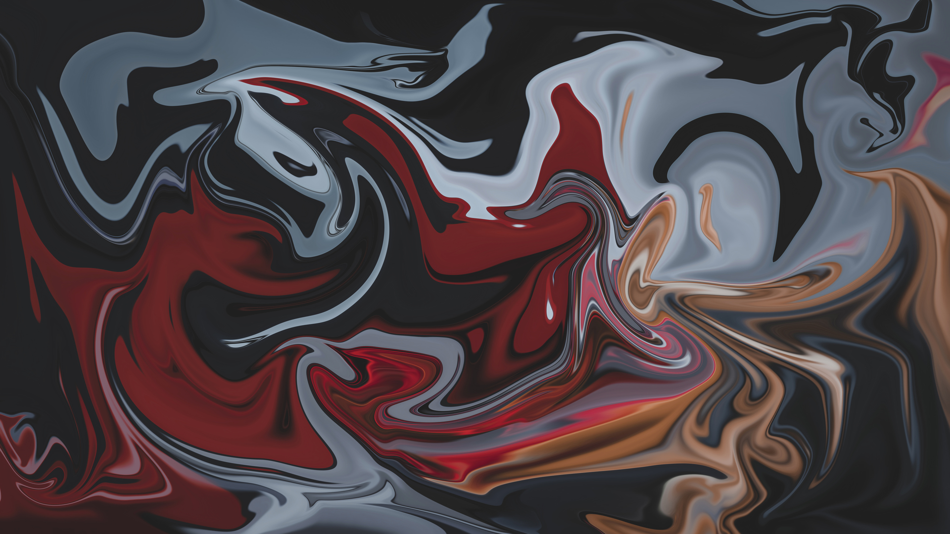 抽象 流体 液体 彩色 画笔 艺术品 数字艺术 红色 形状 灰色 电脑 壁纸 8192×4320
