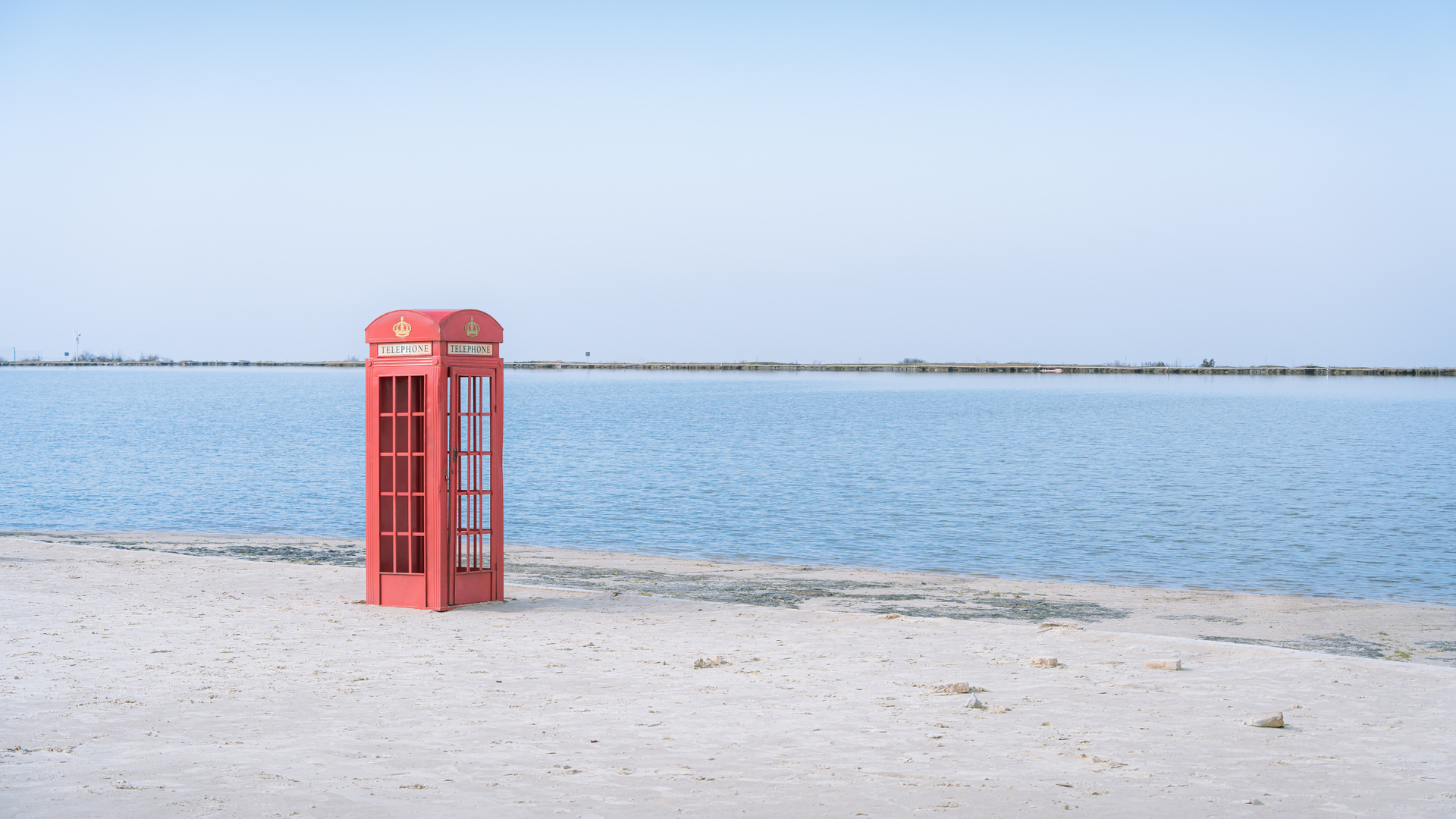 电话波 湖 海滩 电脑 壁纸 7008×4672