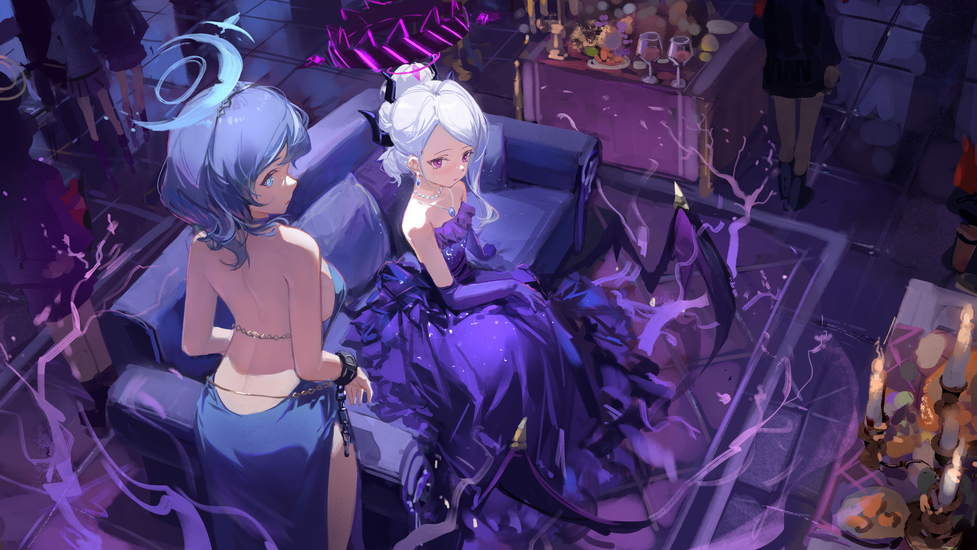 梅诺斯 动漫 动漫女孩 蓝色档案 电脑 壁纸 5304×2319