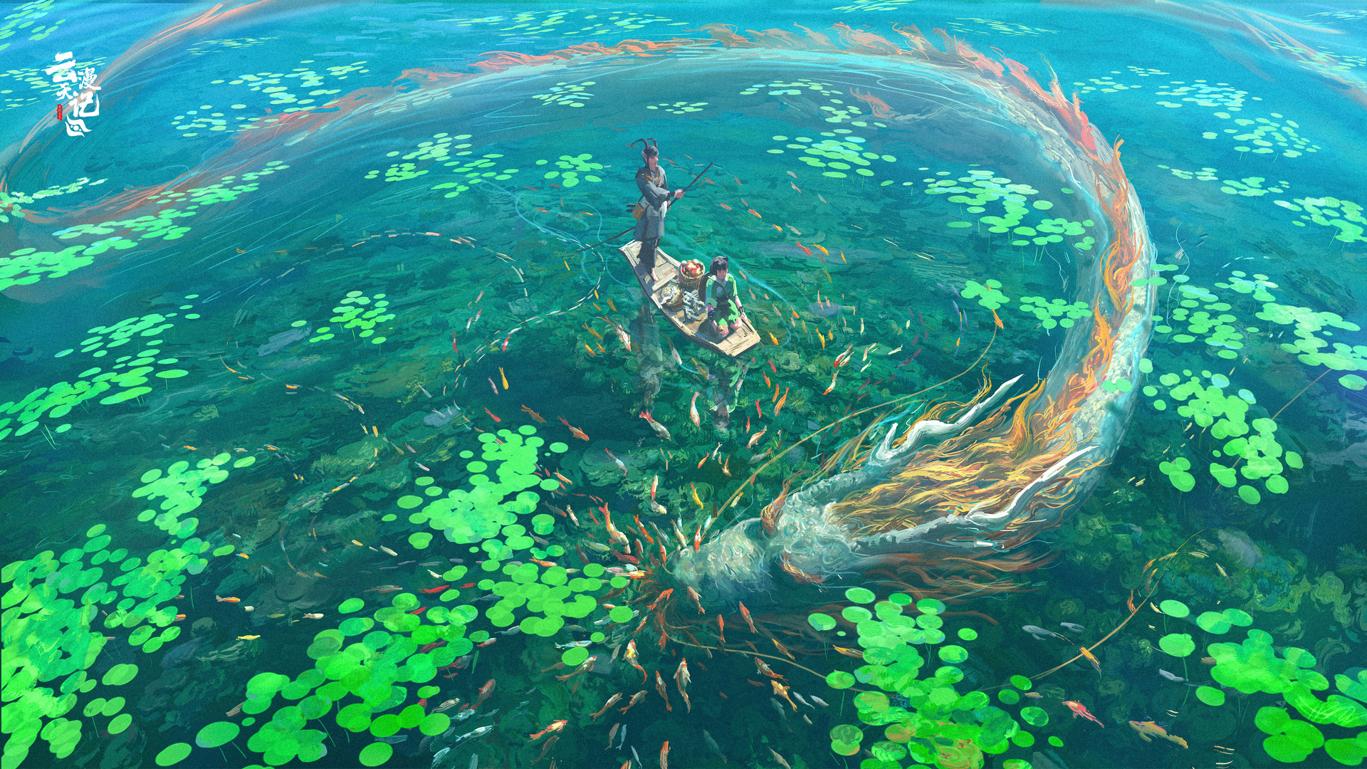 精选数码艺术 艺术品 插图 幻想艺术 船 水 龙 电脑 桌面壁纸 6000×3375